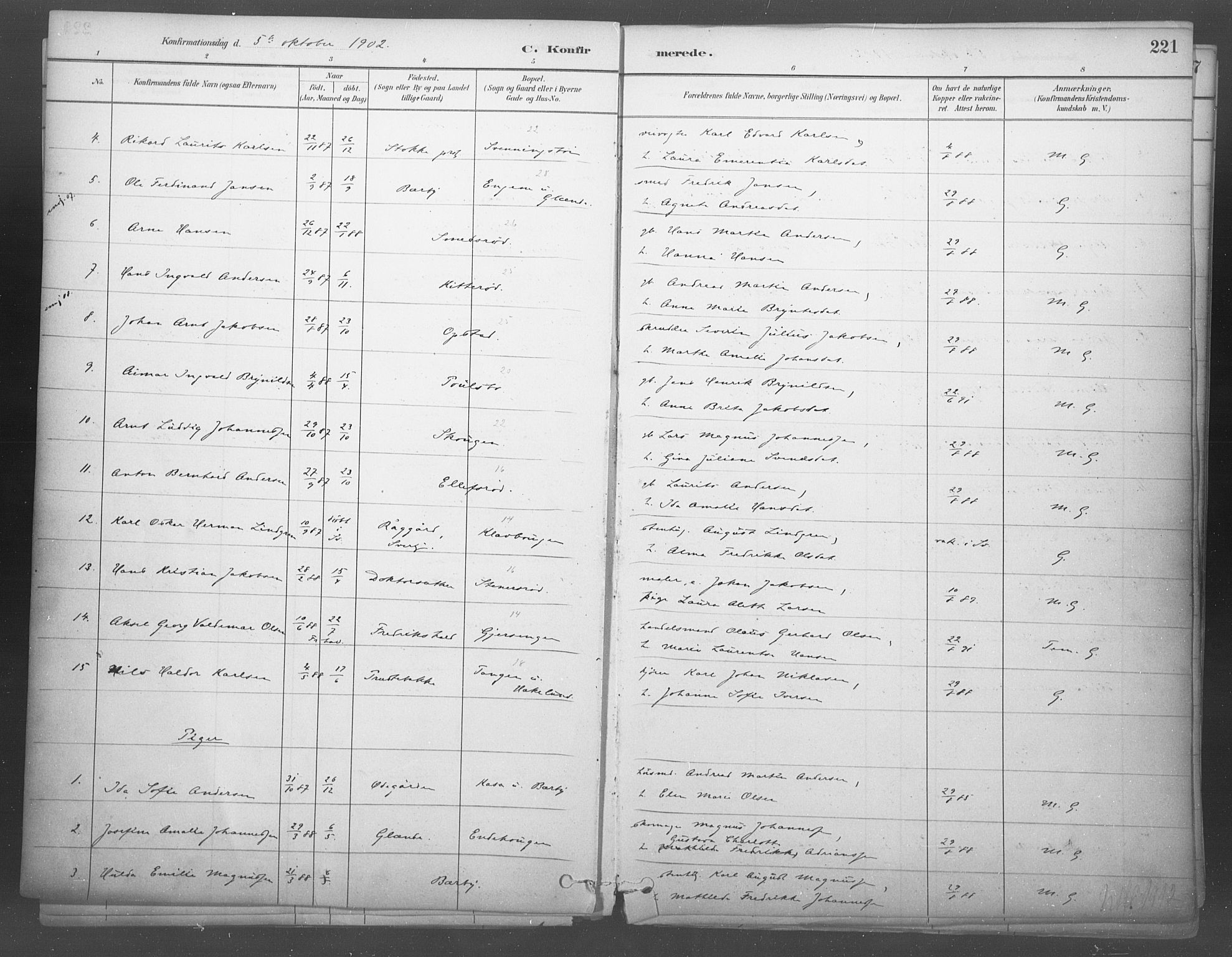 Idd prestekontor Kirkebøker, AV/SAO-A-10911/F/Fb/L0002: Parish register (official) no. II 2, 1882-1923, p. 221