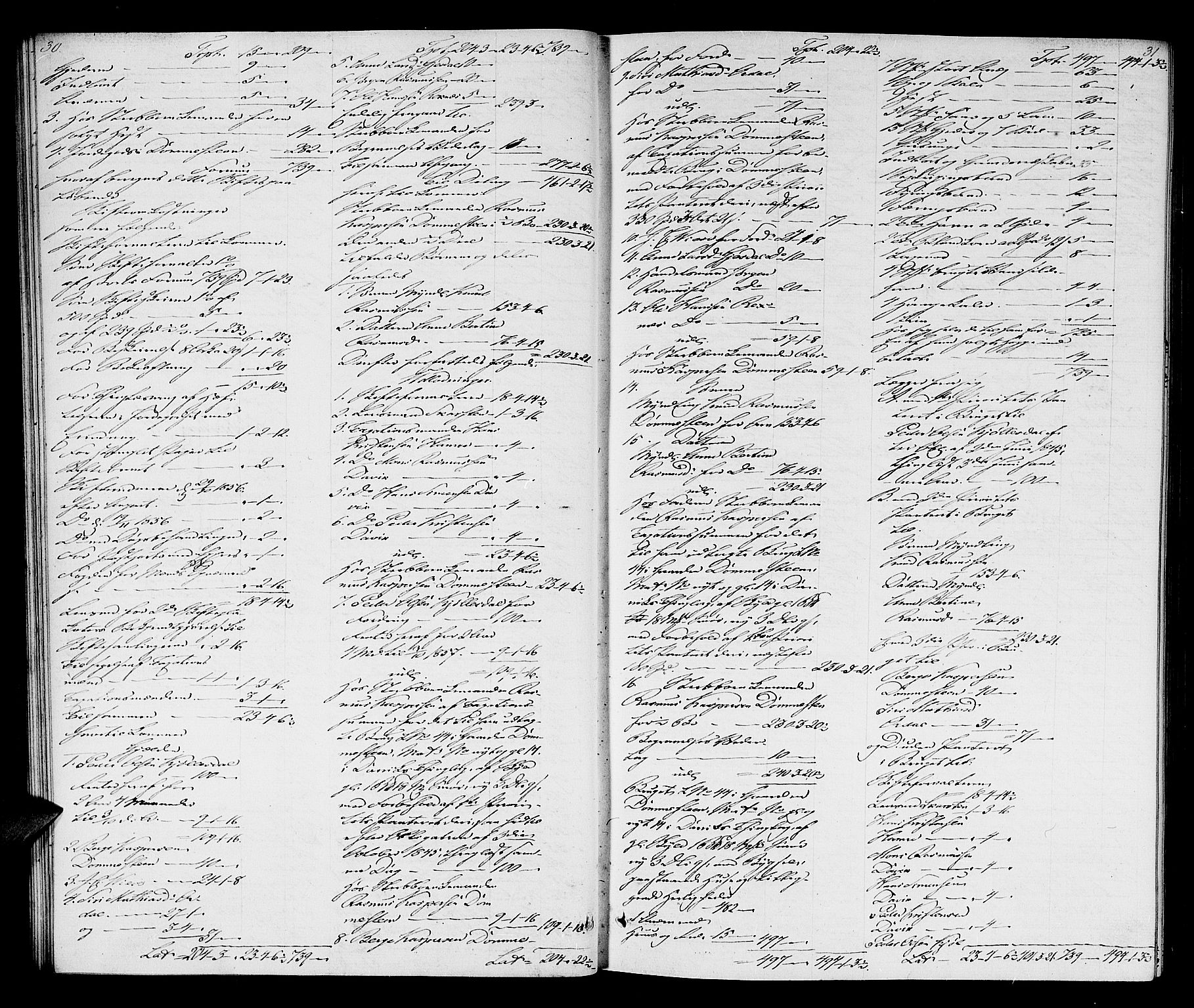 Nordfjord sorenskriveri, AV/SAB-A-2801/1/04/04d/L0002: Skifteutlodningsprotokoll, 1857-1862, p. 30-31