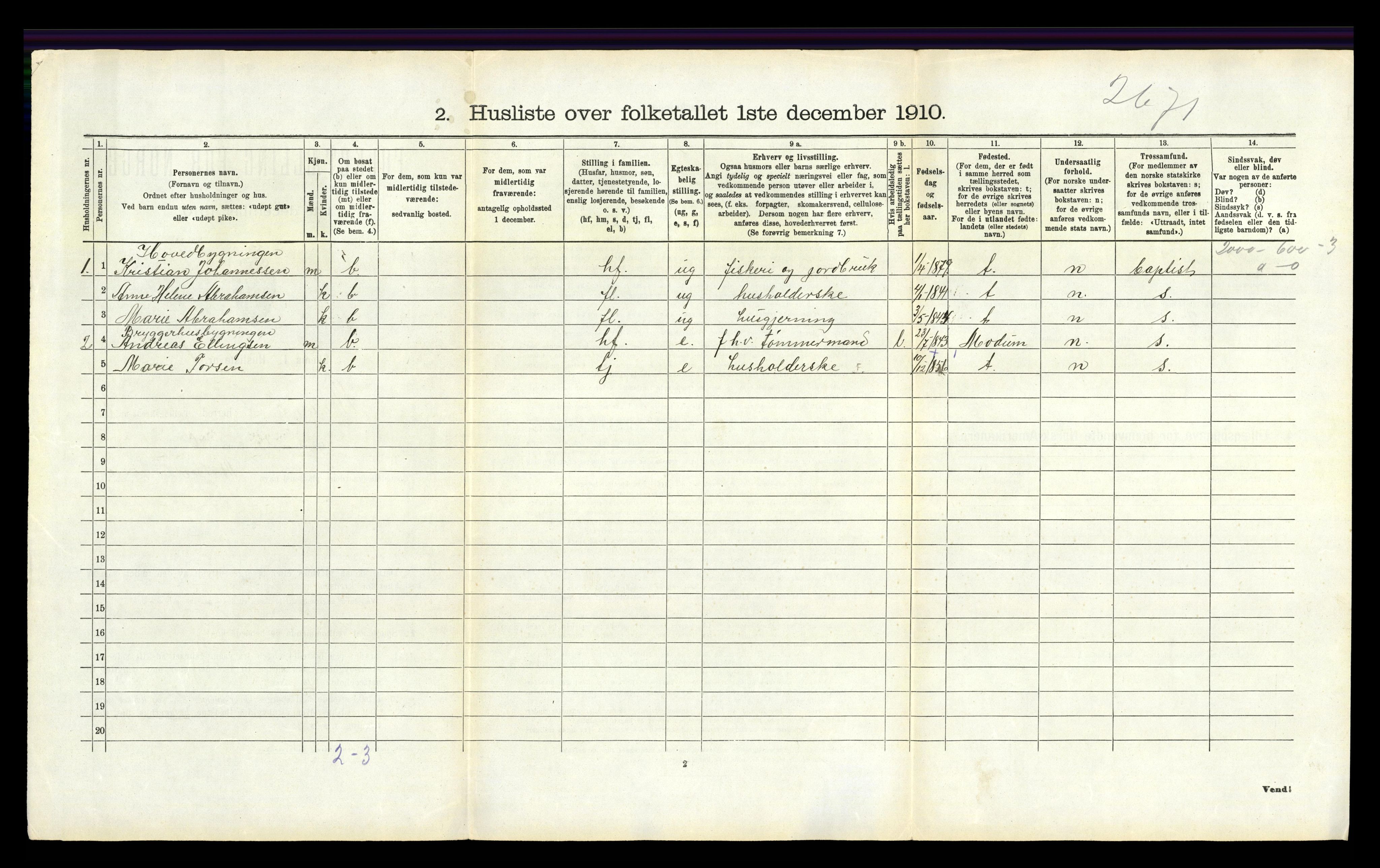 RA, 1910 census for Skåtøy, 1910, p. 1252