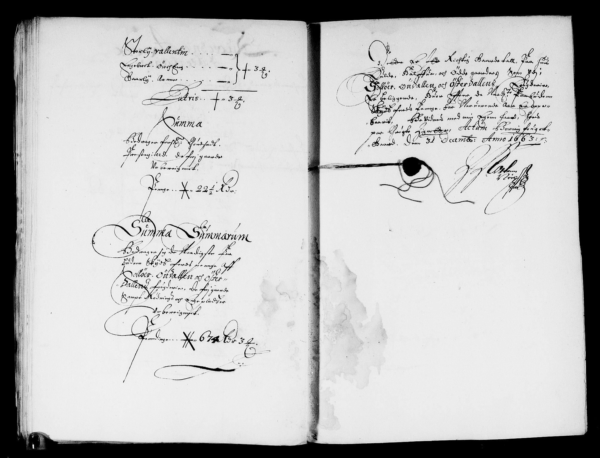 Rentekammeret inntil 1814, Reviderte regnskaper, Stiftamtstueregnskaper, Landkommissariatet på Akershus og Akershus stiftamt, AV/RA-EA-5869/R/Ra/L0017: Landkommissariatet på Akershus, 1663