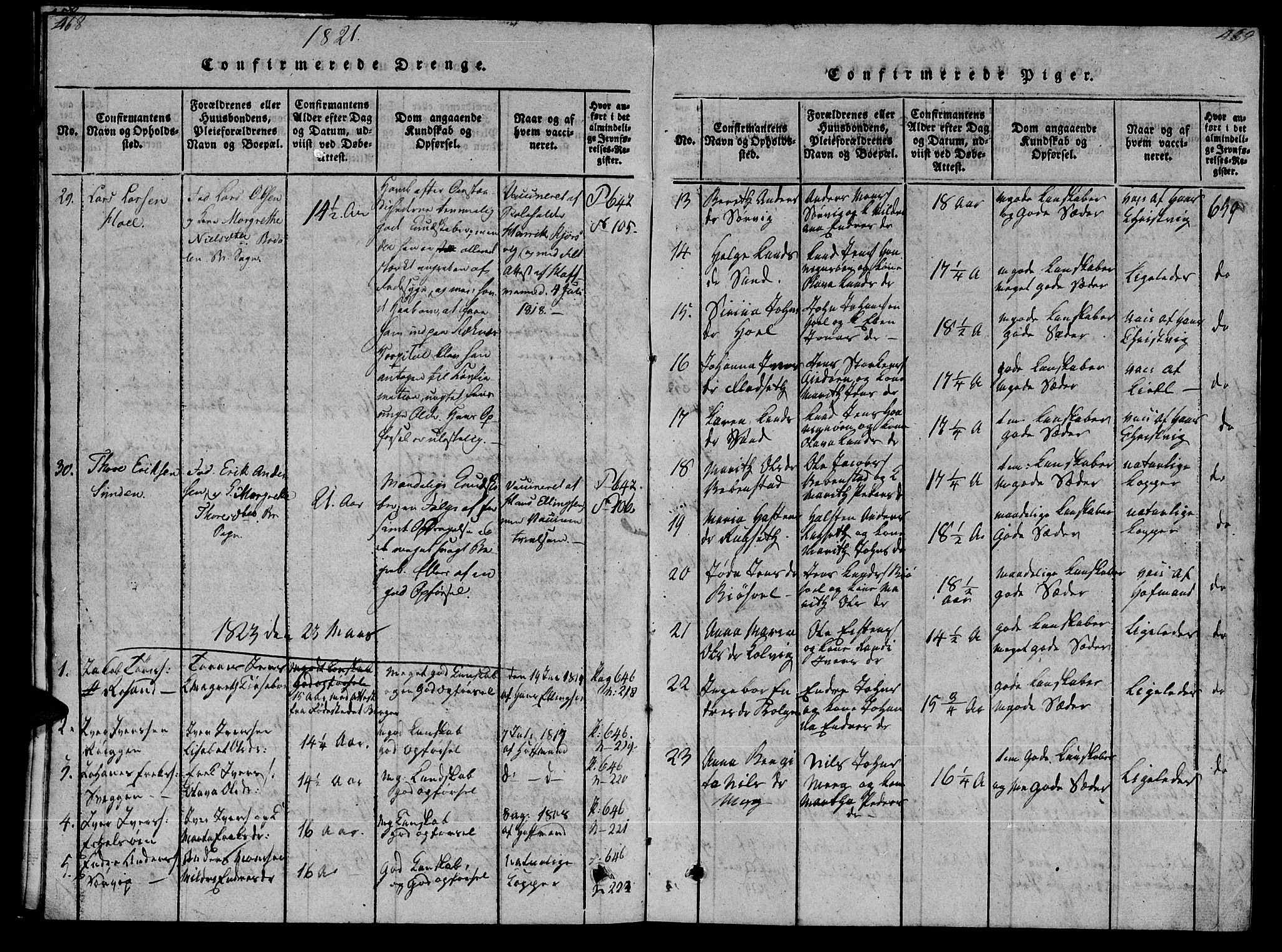 Ministerialprotokoller, klokkerbøker og fødselsregistre - Møre og Romsdal, AV/SAT-A-1454/569/L0818: Parish register (official) no. 569A04, 1820-1828, p. 468-469