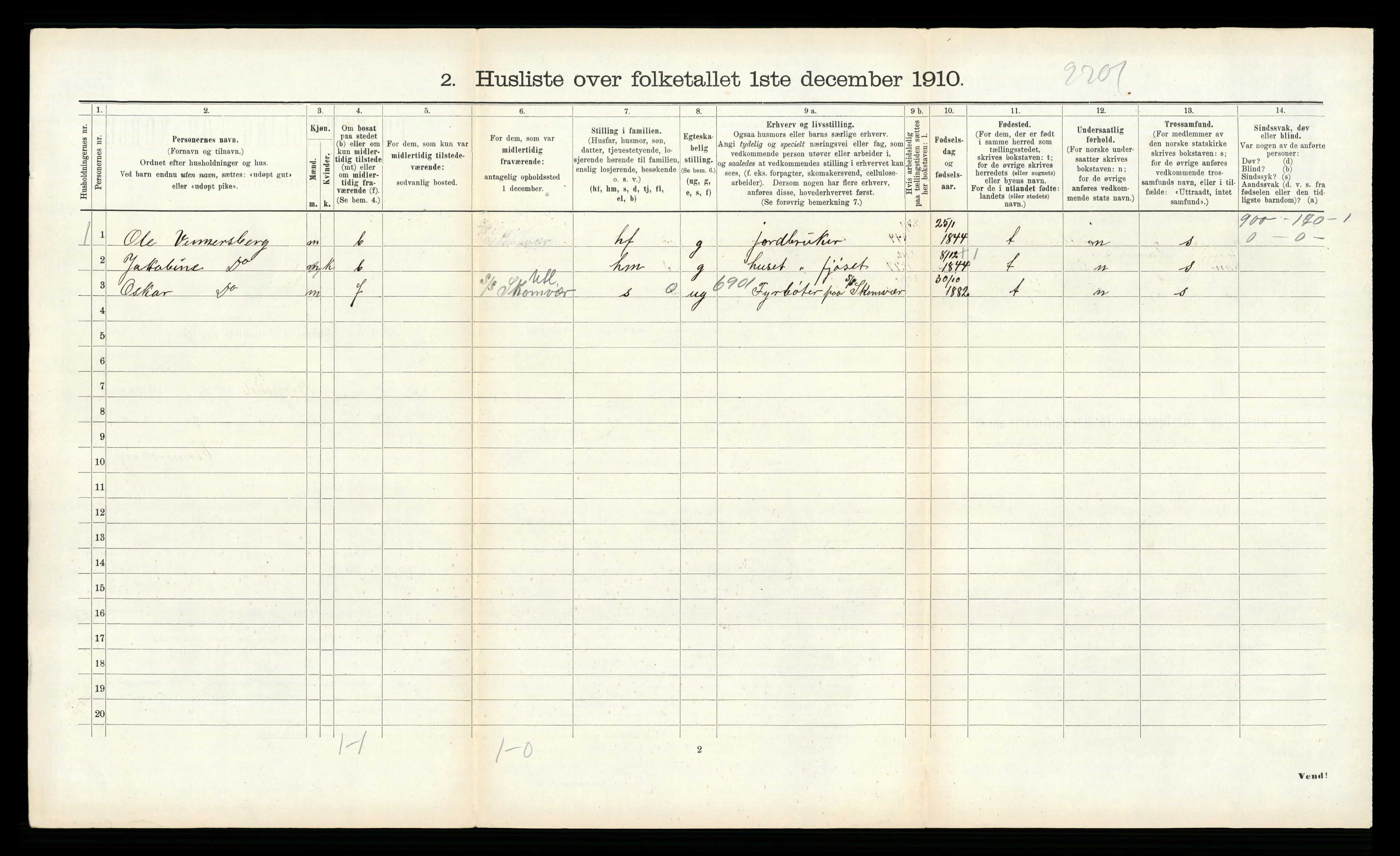 RA, 1910 census for Borgund, 1910, p. 564