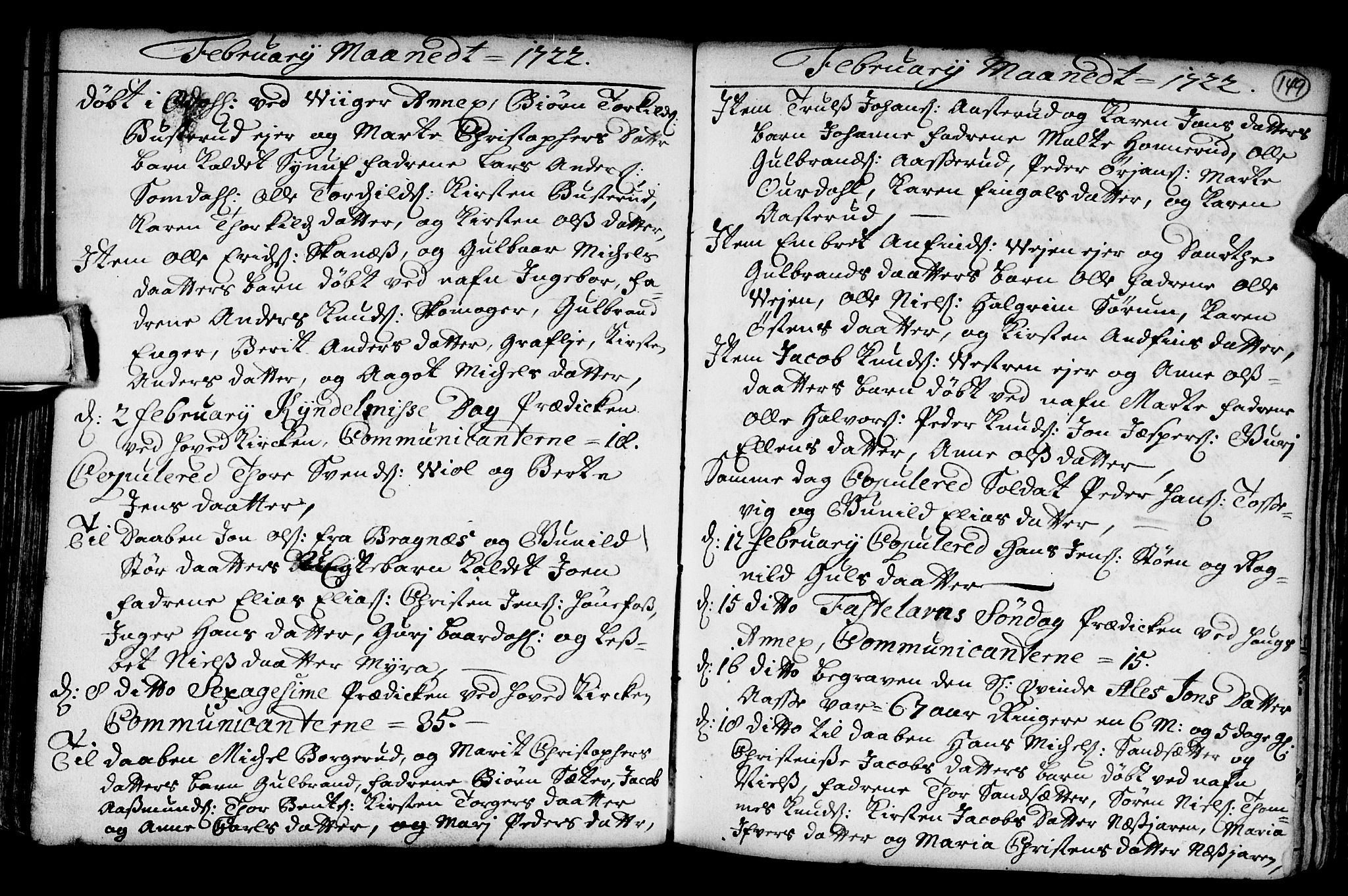 Norderhov kirkebøker, AV/SAKO-A-237/G/Ga/L0001: Parish register (copy) no. I 1, 1717-1725, p. 149