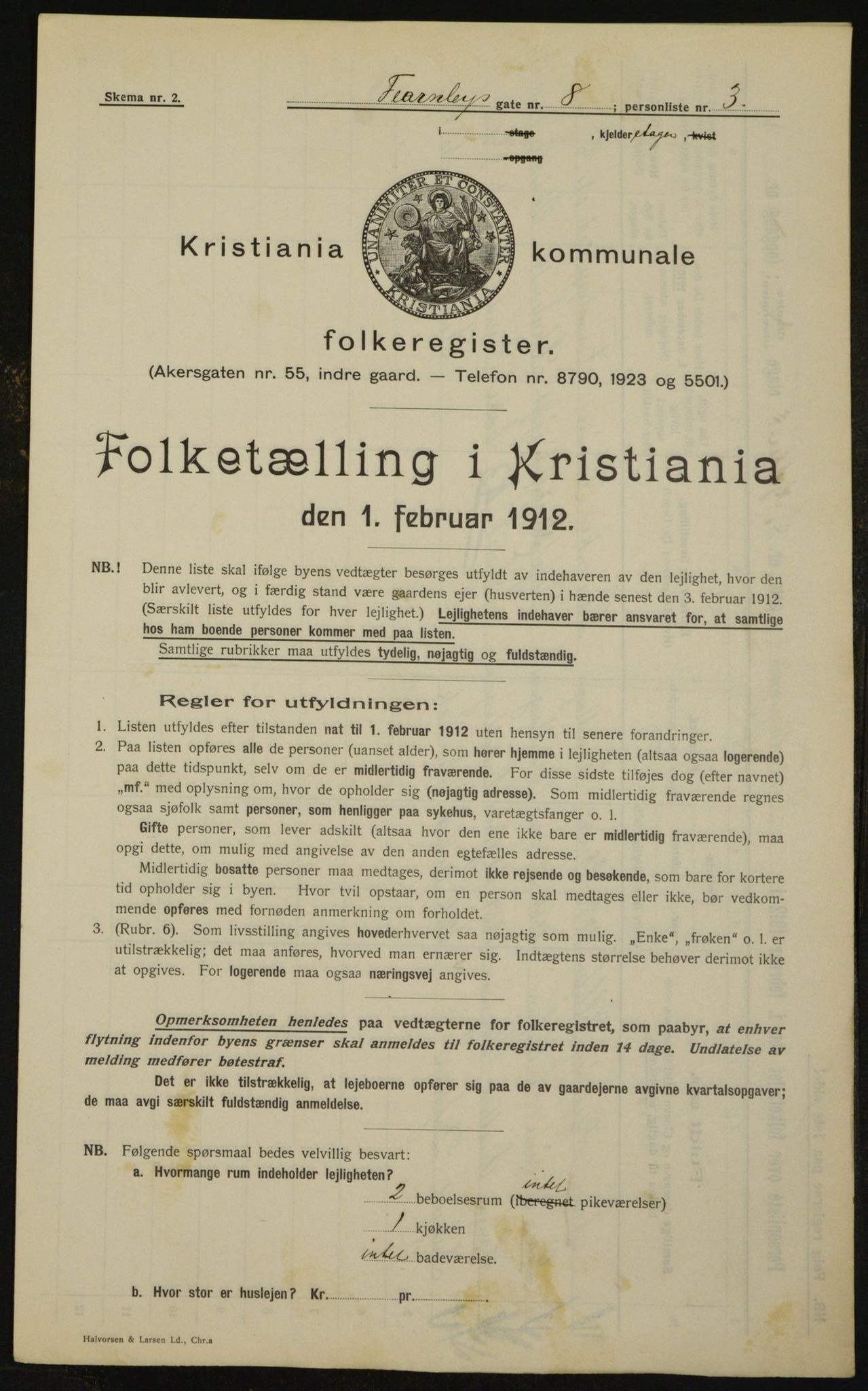 OBA, Municipal Census 1912 for Kristiania, 1912, p. 23947