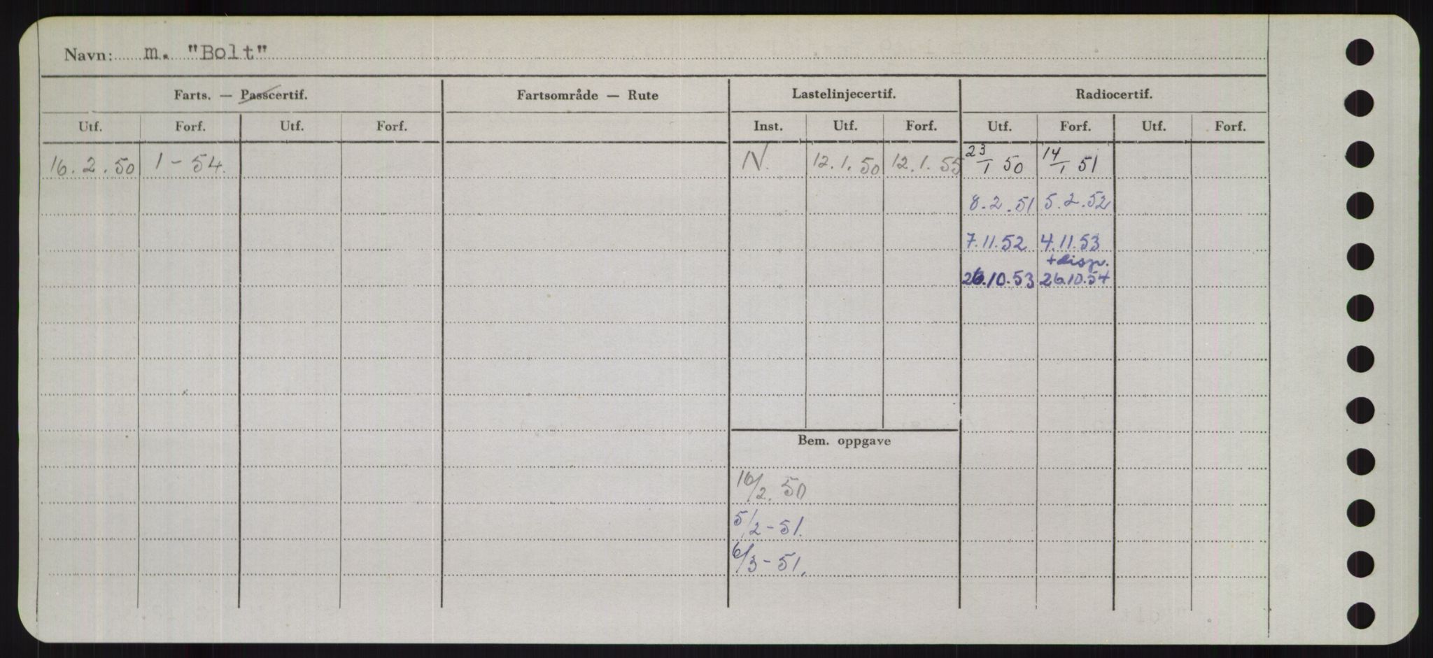 Sjøfartsdirektoratet med forløpere, Skipsmålingen, RA/S-1627/H/Hb/L0001: Fartøy, A-D, p. 304