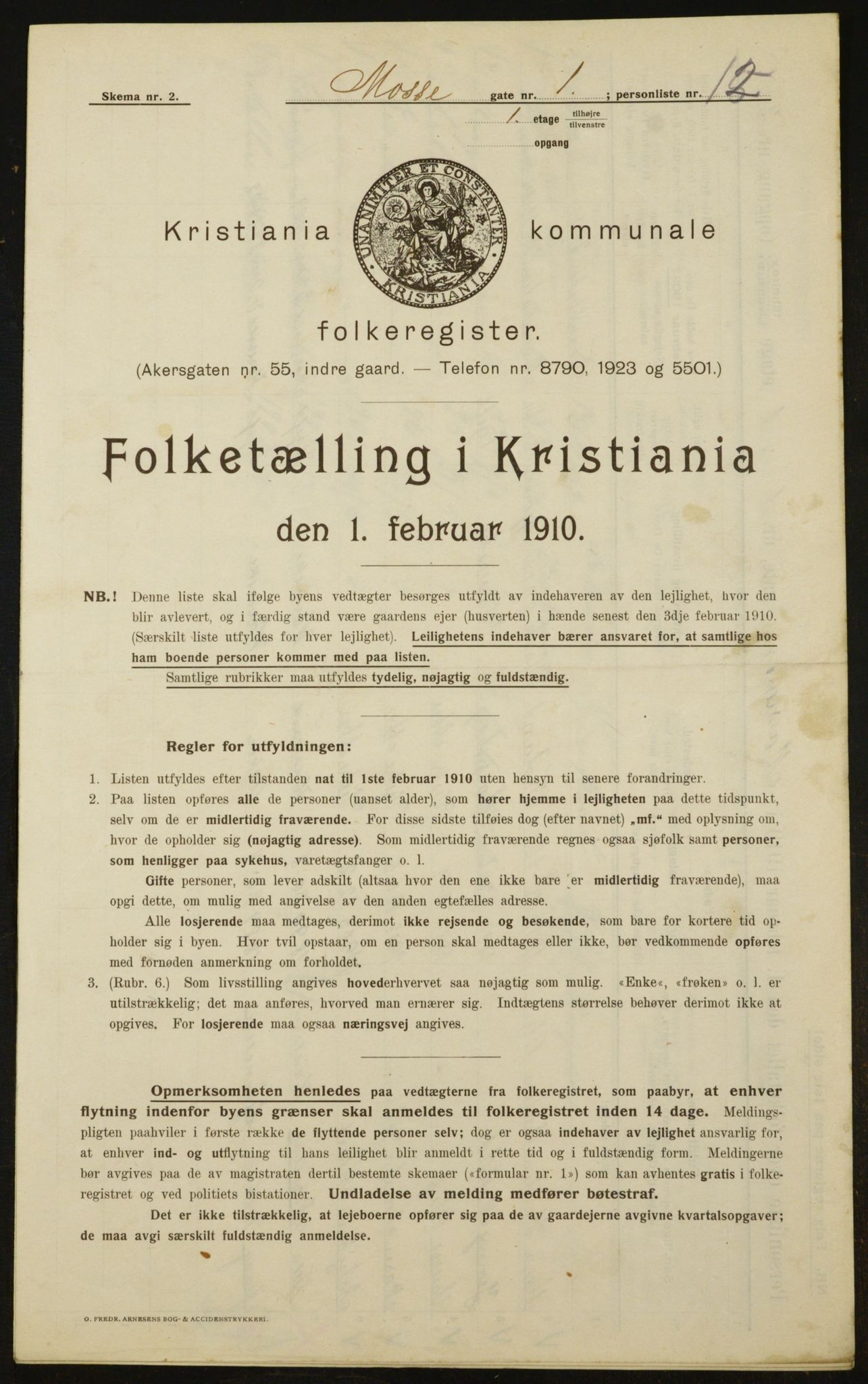 OBA, Municipal Census 1910 for Kristiania, 1910, p. 63550