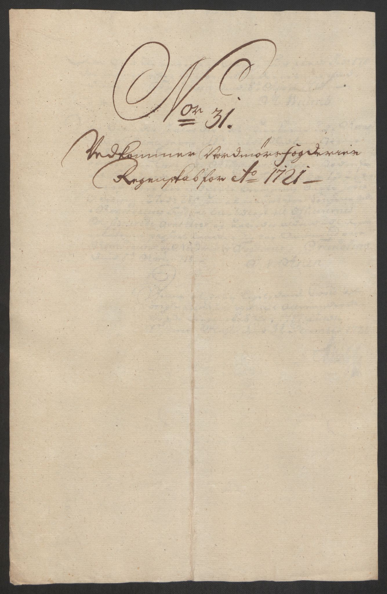 Rentekammeret inntil 1814, Reviderte regnskaper, Fogderegnskap, RA/EA-4092/R56/L3754: Fogderegnskap Nordmøre, 1721, p. 276