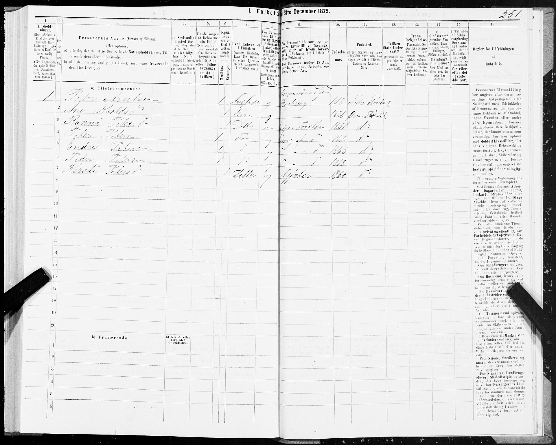 SAT, 1875 census for 1711P Øvre Stjørdal, 1875, p. 2251