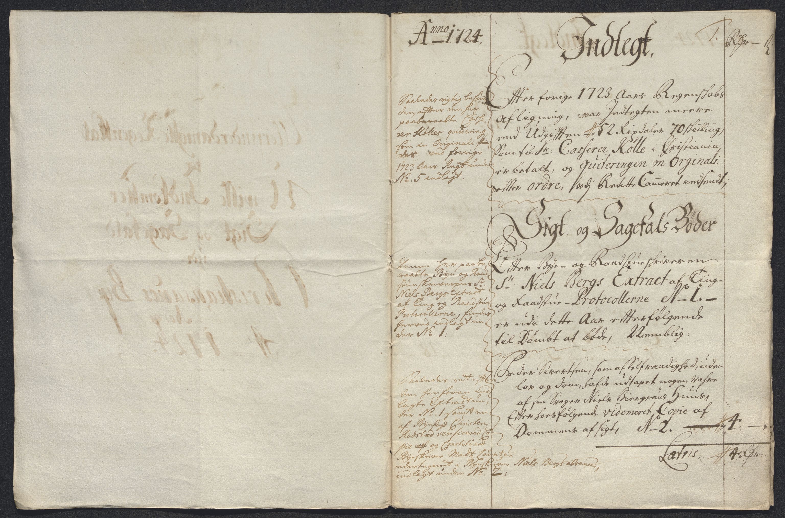 Rentekammeret inntil 1814, Reviderte regnskaper, Byregnskaper, AV/RA-EA-4066/R/Rm/L0286: [M19] Sikt og sakefall, 1719-1727, p. 320