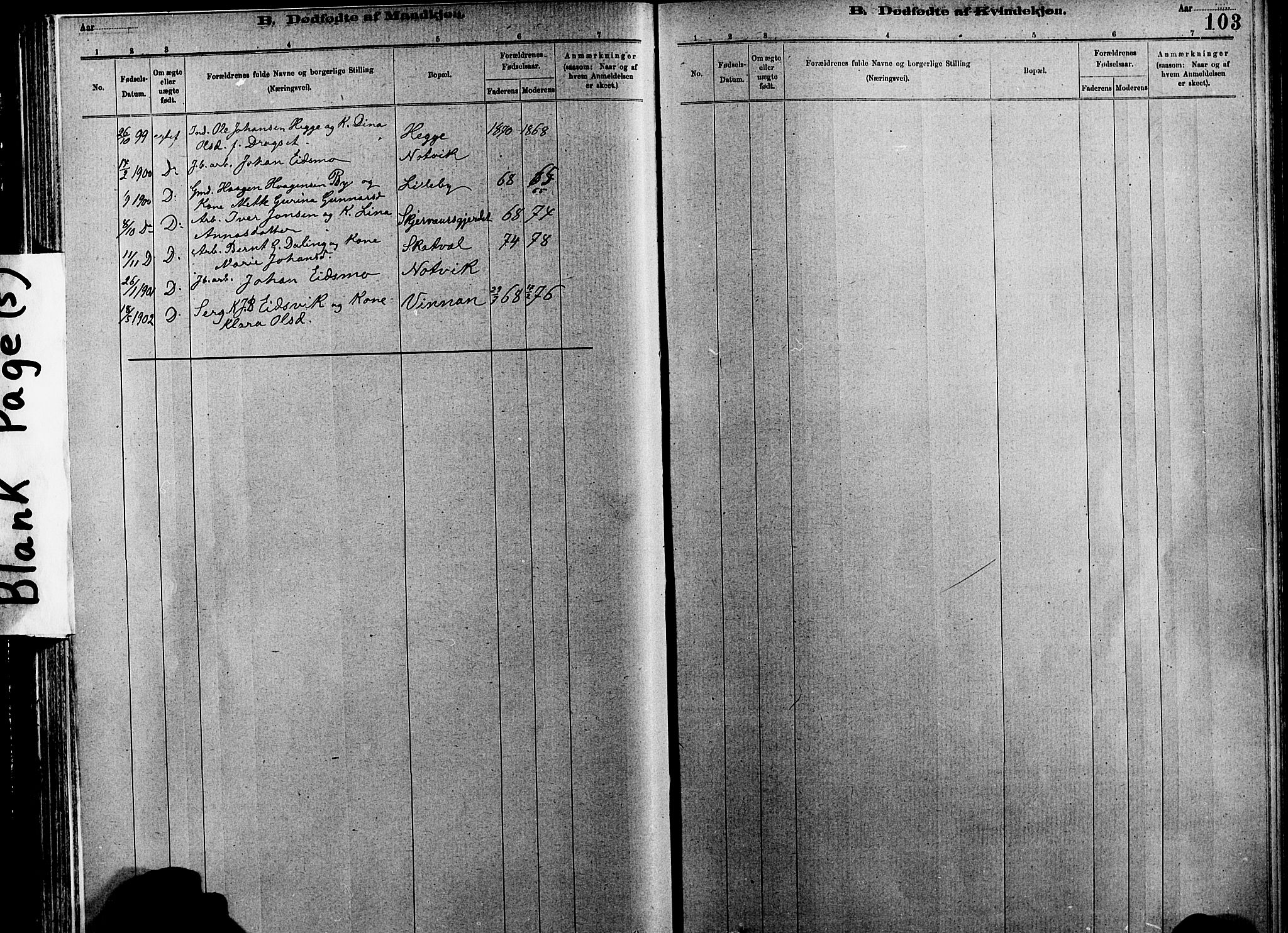 Ministerialprotokoller, klokkerbøker og fødselsregistre - Nord-Trøndelag, SAT/A-1458/712/L0103: Parish register (copy) no. 712C01, 1878-1917, p. 103