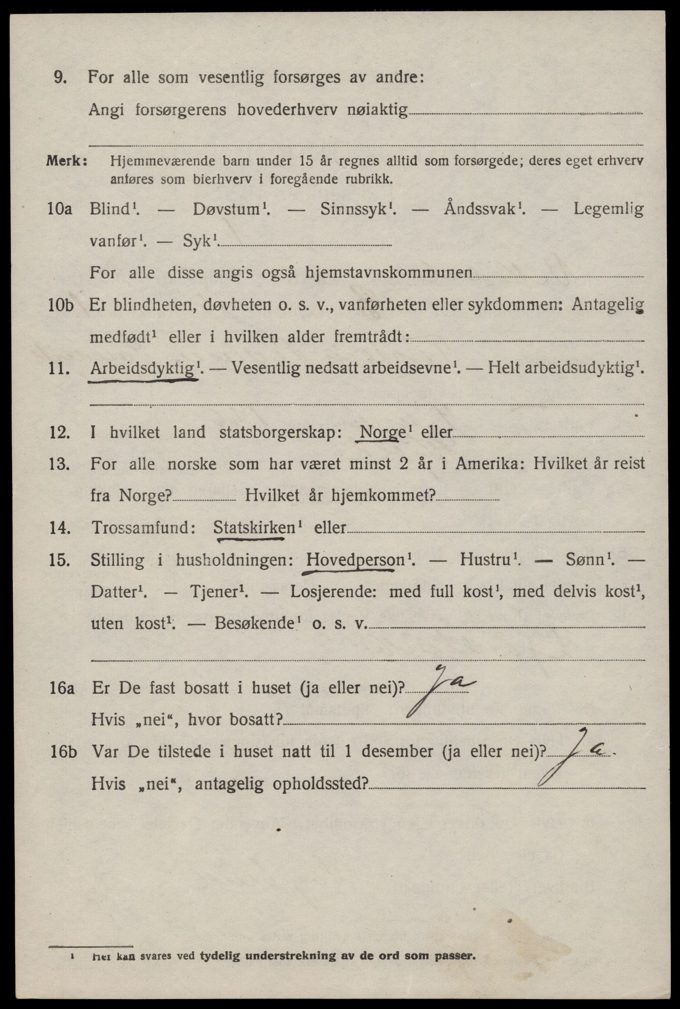 SAST, 1920 census for Vikedal, 1920, p. 2550