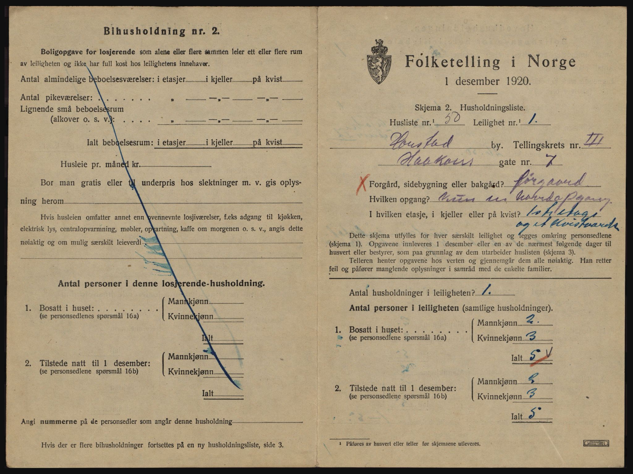 SATØ, 1920 census for Harstad, 1920, p. 1387