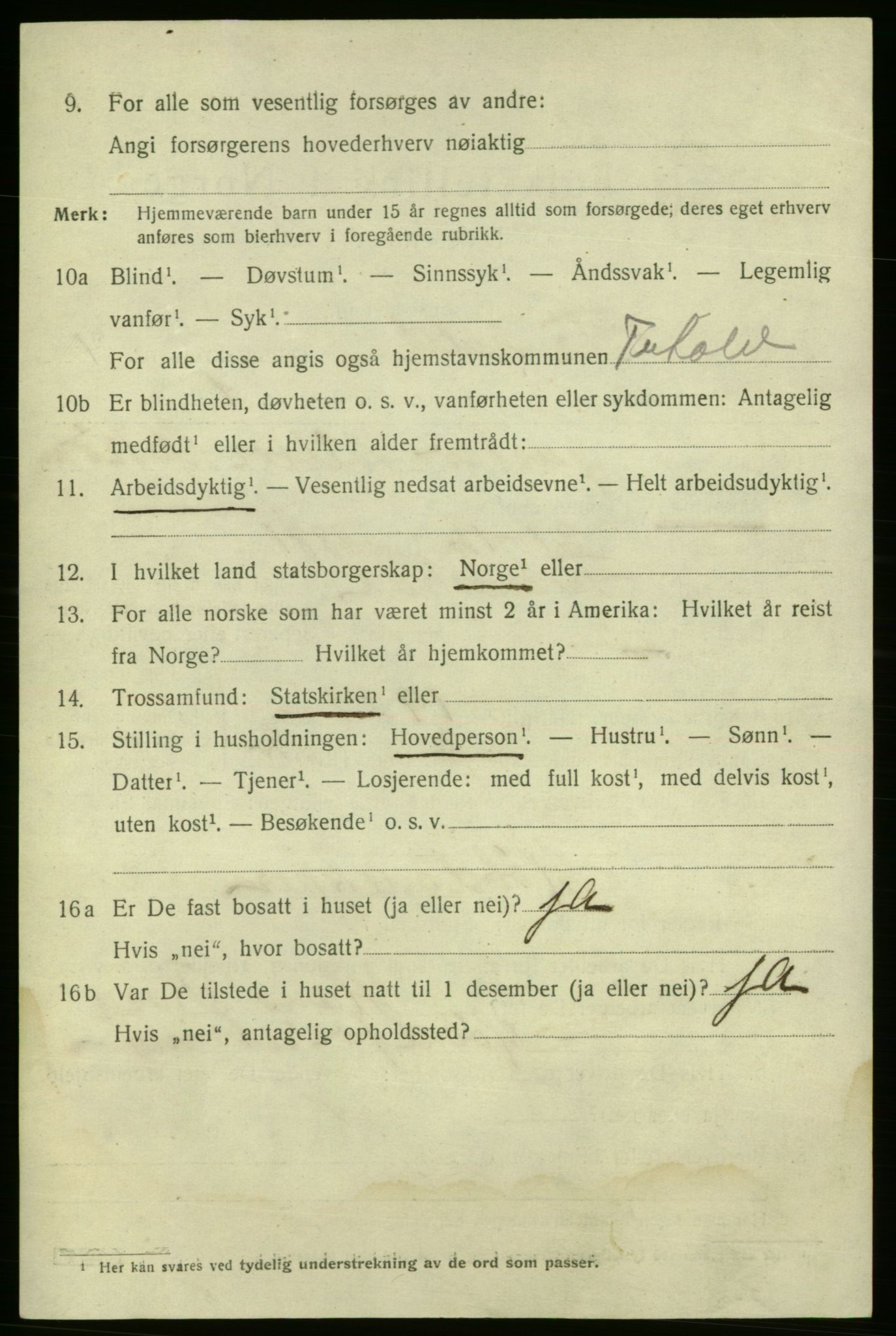 SAO, 1920 census for Fredrikshald, 1920, p. 18742