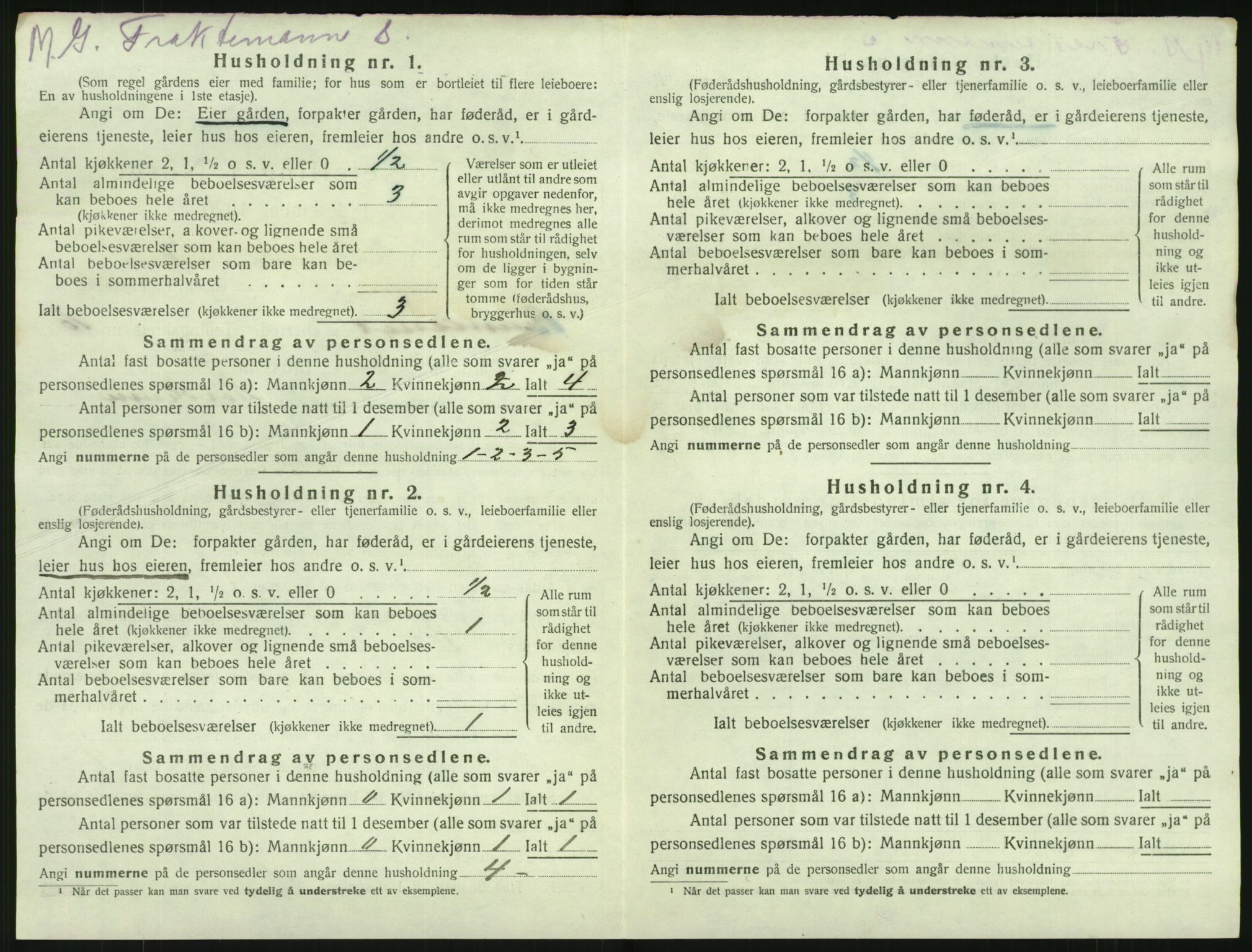 SAKO, 1920 census for Brunlanes, 1920, p. 1260