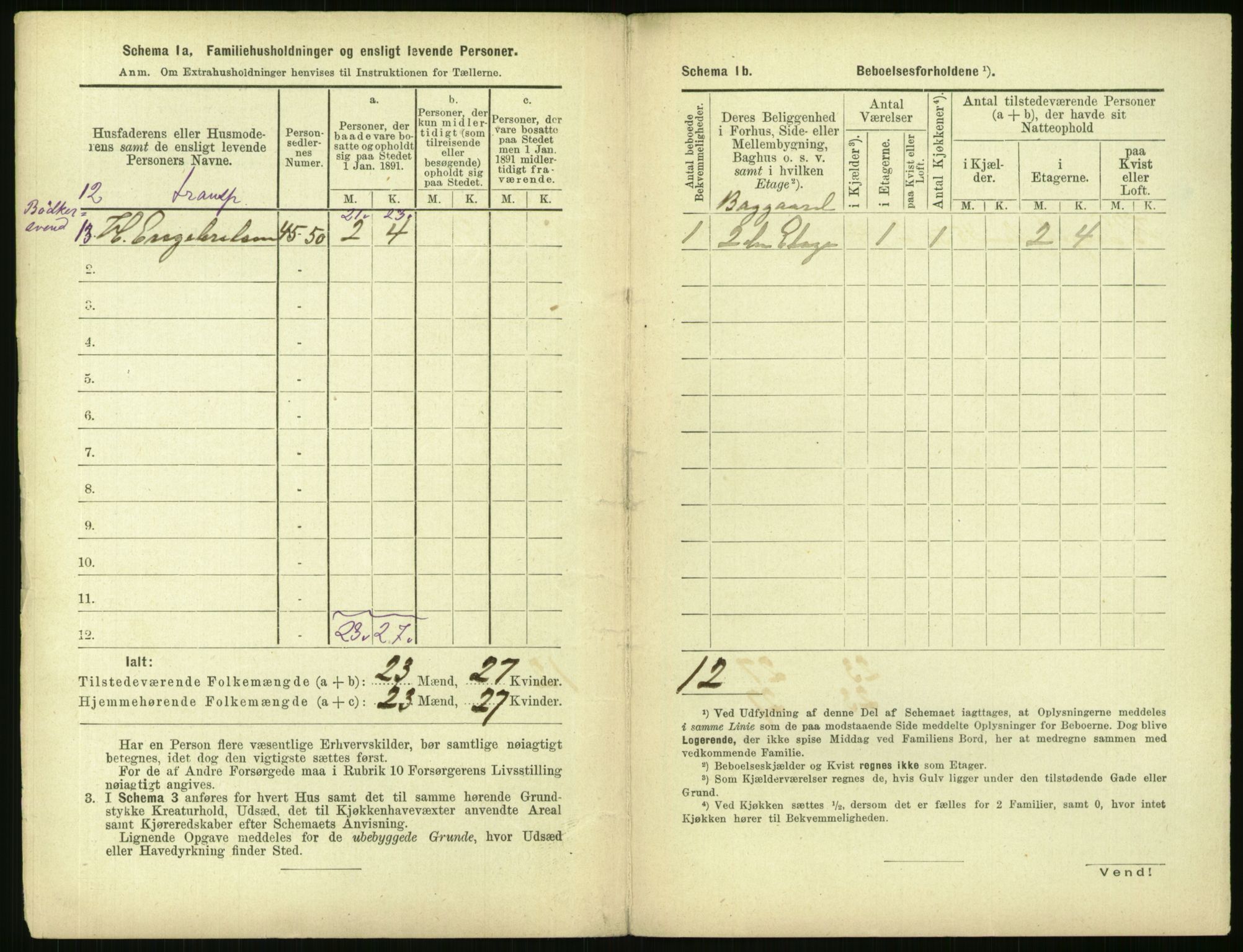 RA, 1891 census for 0301 Kristiania, 1891, p. 172607