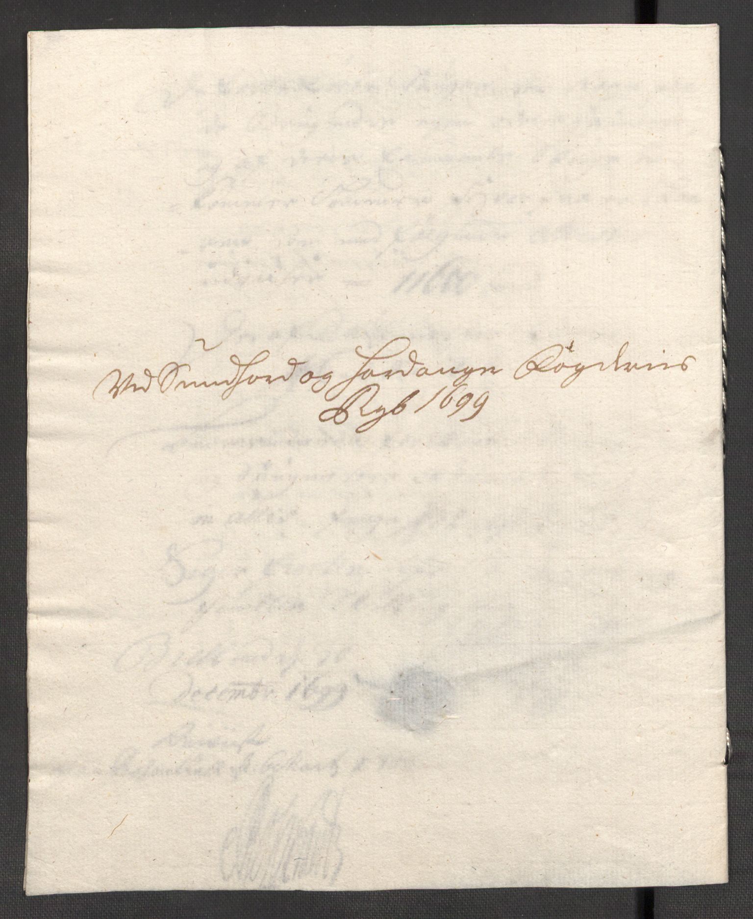 Rentekammeret inntil 1814, Reviderte regnskaper, Fogderegnskap, AV/RA-EA-4092/R48/L2978: Fogderegnskap Sunnhordland og Hardanger, 1699, p. 188