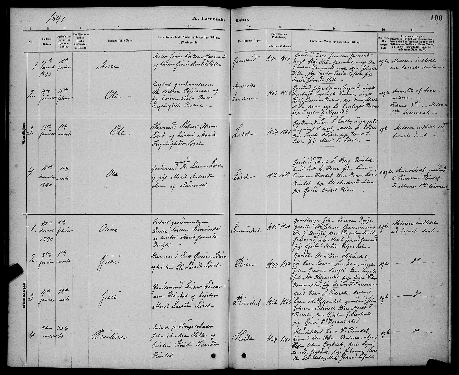 Ministerialprotokoller, klokkerbøker og fødselsregistre - Møre og Romsdal, AV/SAT-A-1454/598/L1077: Parish register (copy) no. 598C02, 1879-1891, p. 100