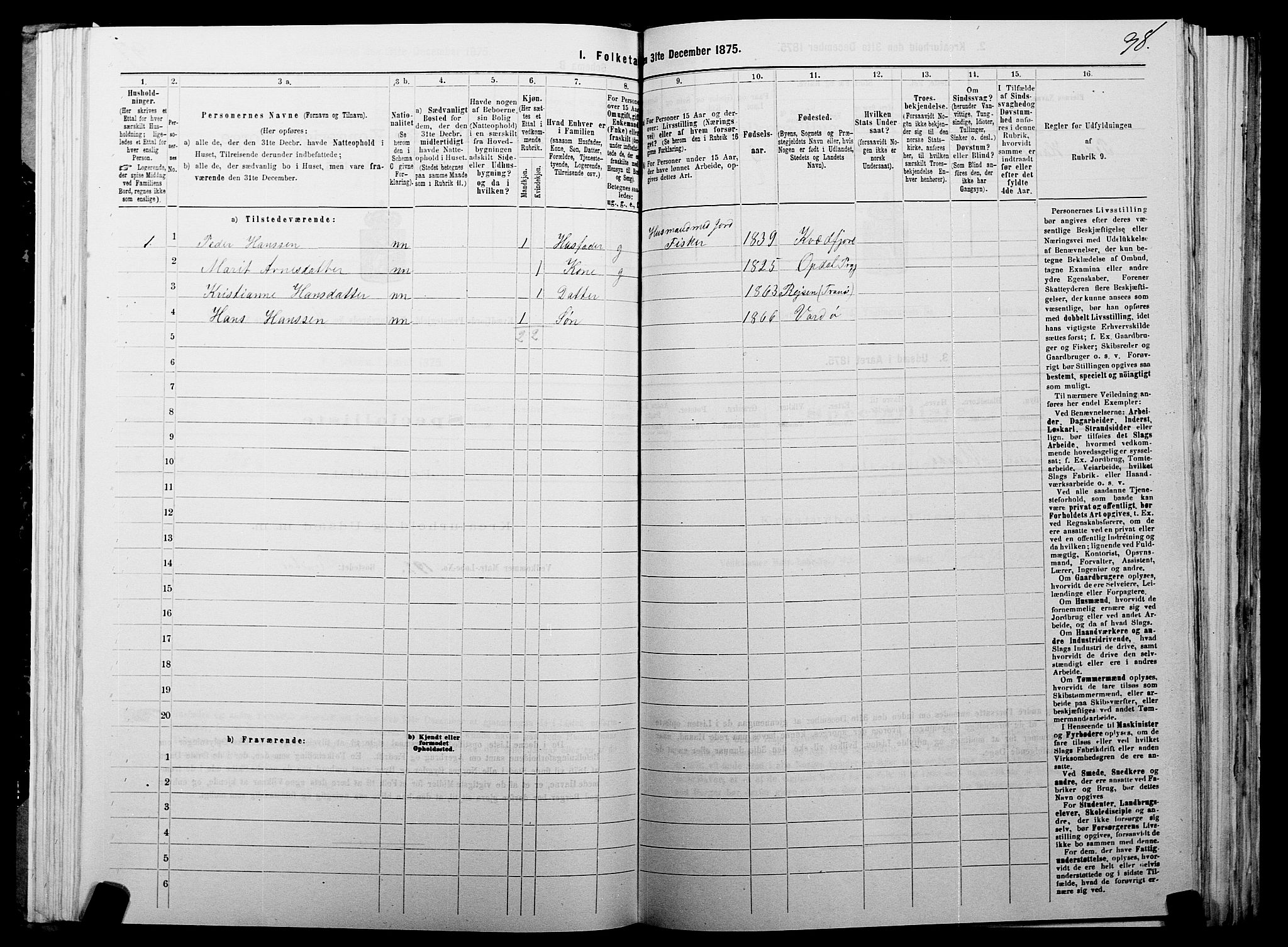 SATØ, 1875 census for 1911P Kvæfjord, 1875, p. 3098