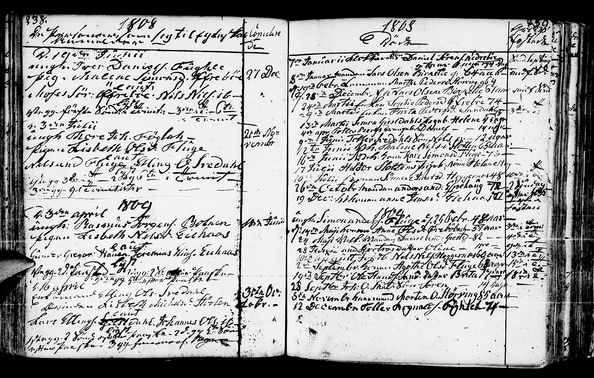 Jølster sokneprestembete, SAB/A-80701/H/Haa/Haaa/L0005: Parish register (official) no. A 5, 1790-1821, p. 238-239