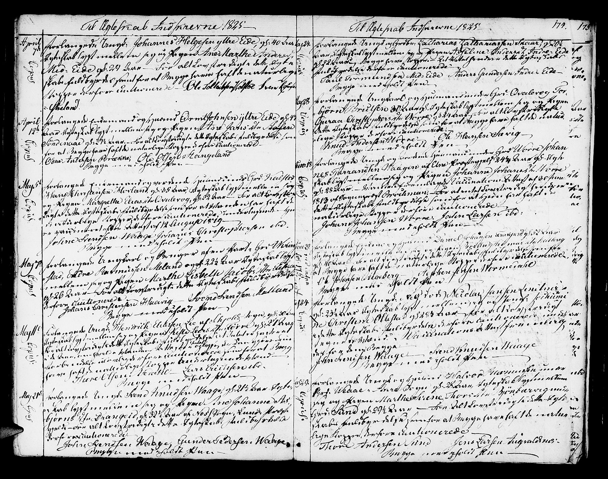 Avaldsnes sokneprestkontor, SAST/A -101851/H/Ha/Haa/L0003: Parish register (official) no. A 3, 1801-1817, p. 174