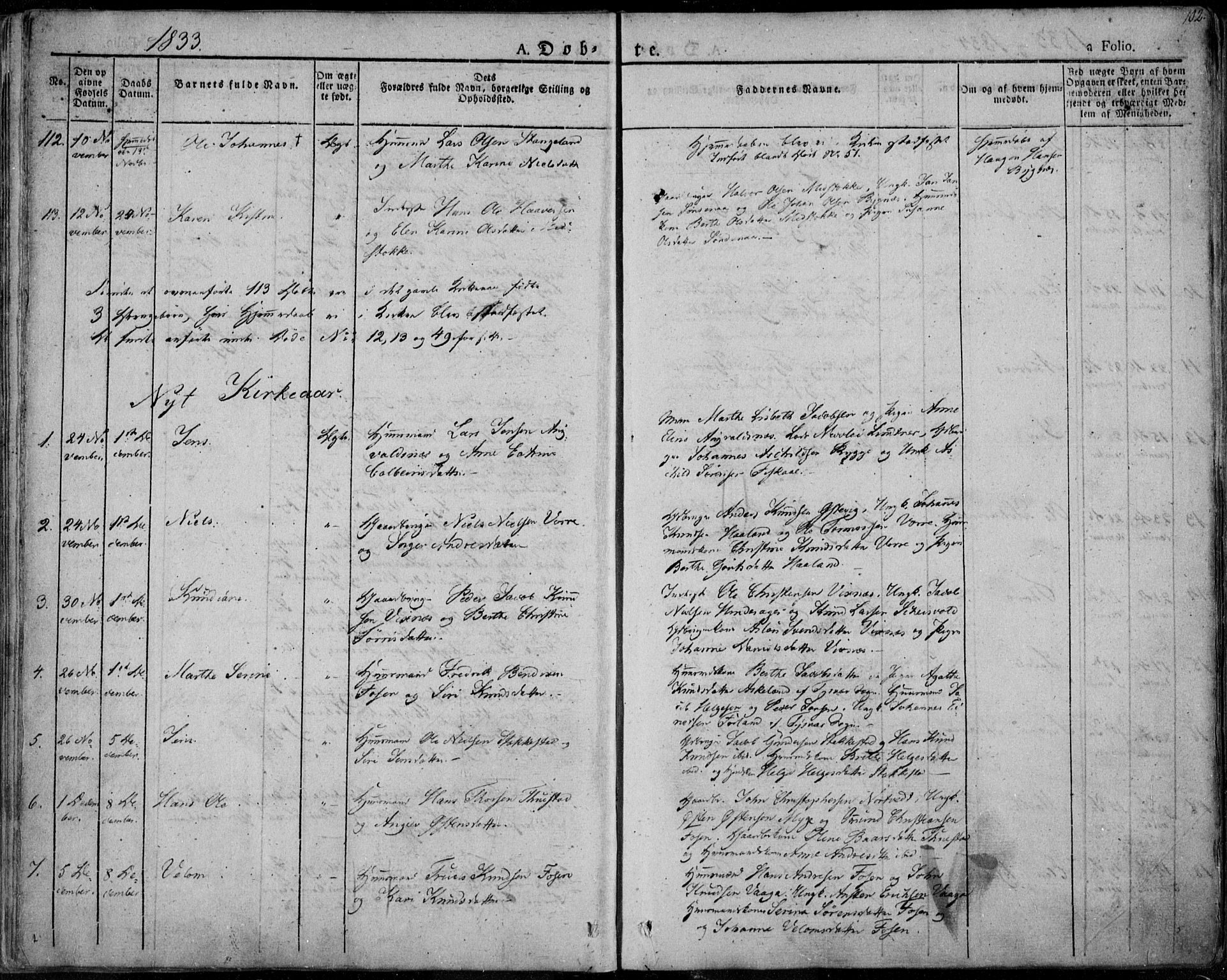 Avaldsnes sokneprestkontor, SAST/A -101851/H/Ha/Haa/L0005: Parish register (official) no. A 5.1, 1825-1841, p. 102