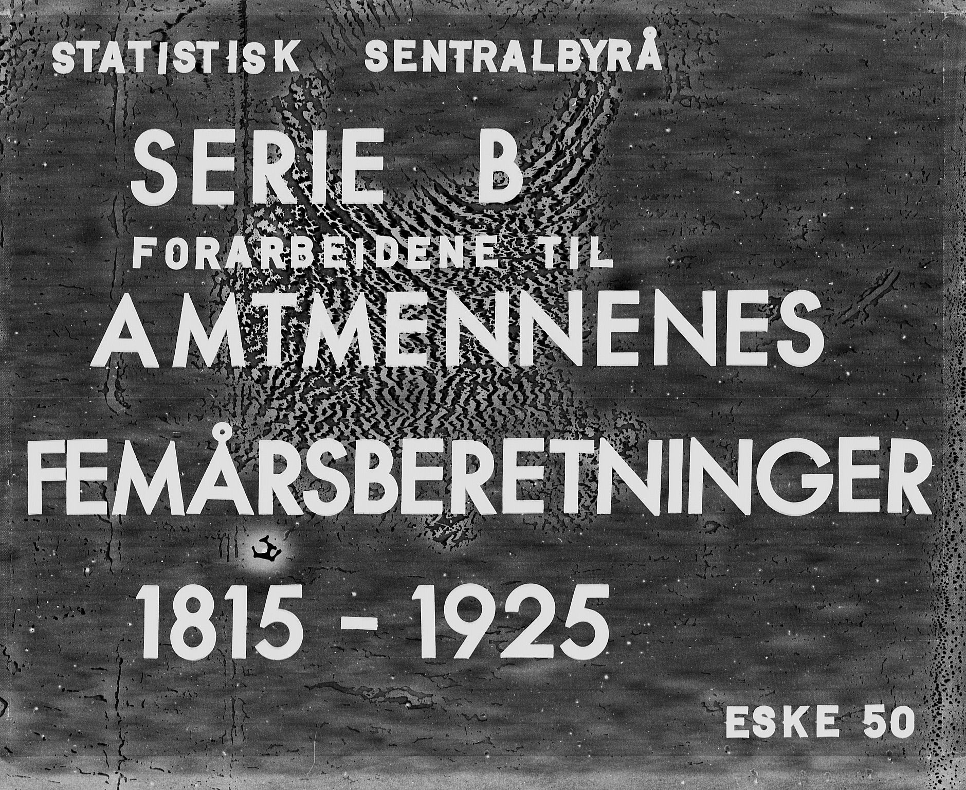 Statistisk sentralbyrå, Næringsøkonomiske emner, Generelt - Amtmennenes femårsberetninger, AV/RA-S-2233/F/Fa/L0050: --, 1875-1883, p. 1