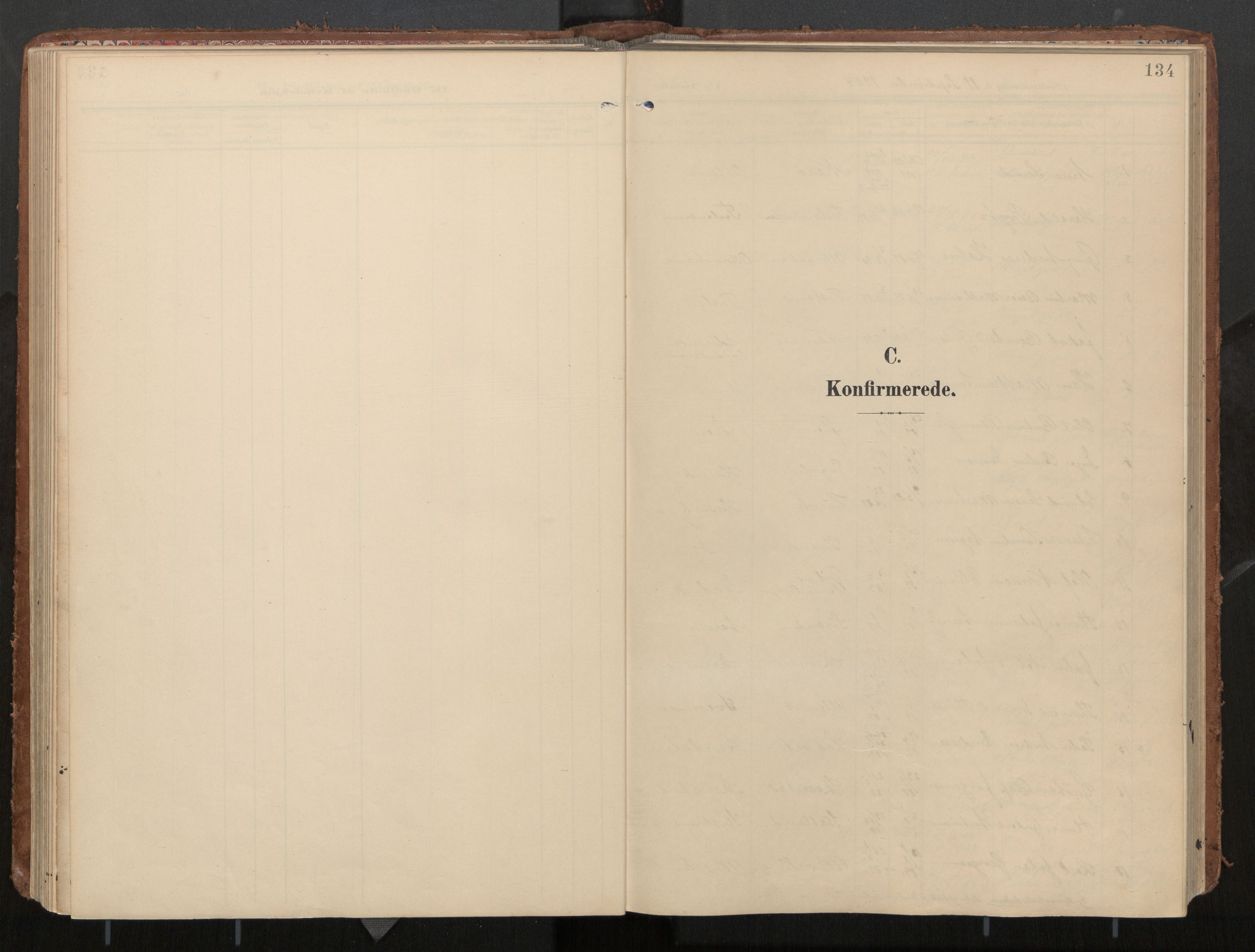 Ministerialprotokoller, klokkerbøker og fødselsregistre - Nord-Trøndelag, SAT/A-1458/774/L0629: Parish register (official), 1904-1926, p. 134