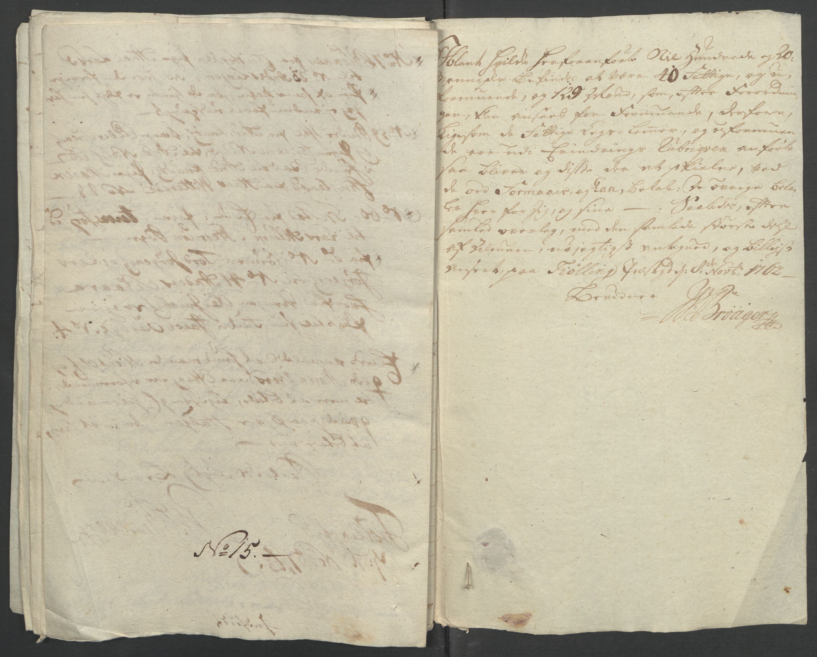 Rentekammeret inntil 1814, Reviderte regnskaper, Fogderegnskap, AV/RA-EA-4092/R33/L2033: Ekstraskatten Larvik grevskap, 1762-1764, p. 265