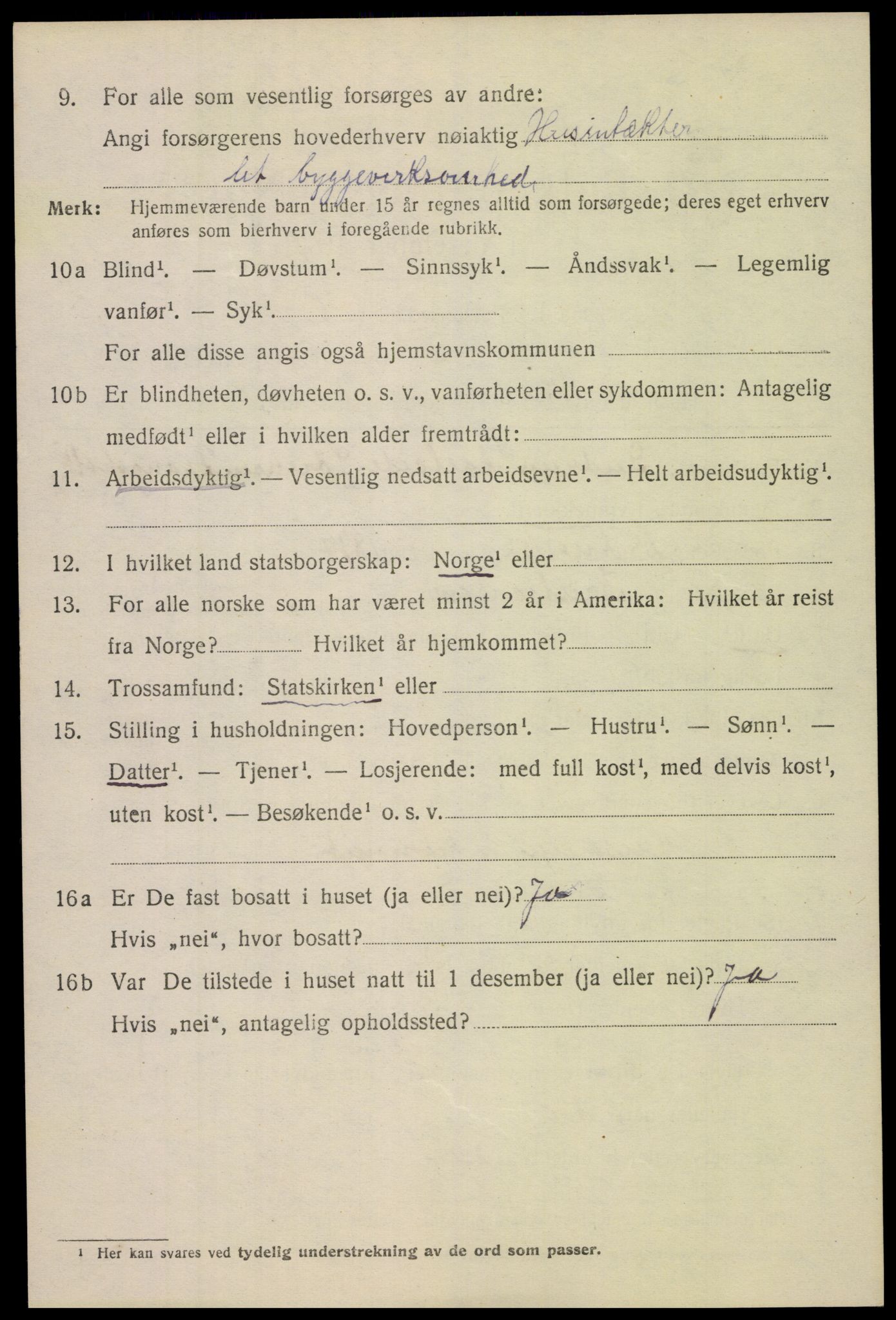 SAK, 1920 census for Kristiansand, 1920, p. 32862