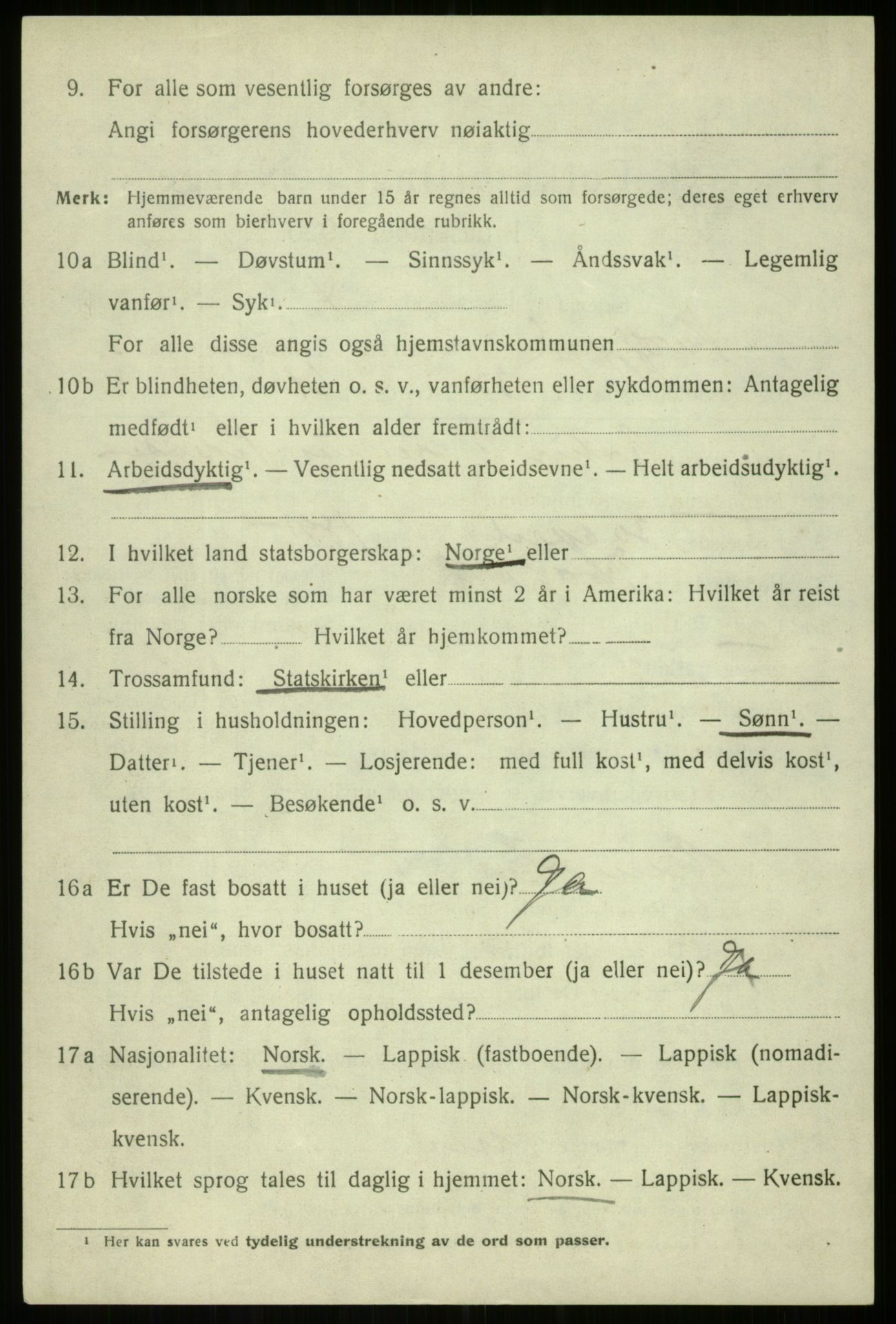 SATØ, 1920 census for Kvæfjord, 1920, p. 6632