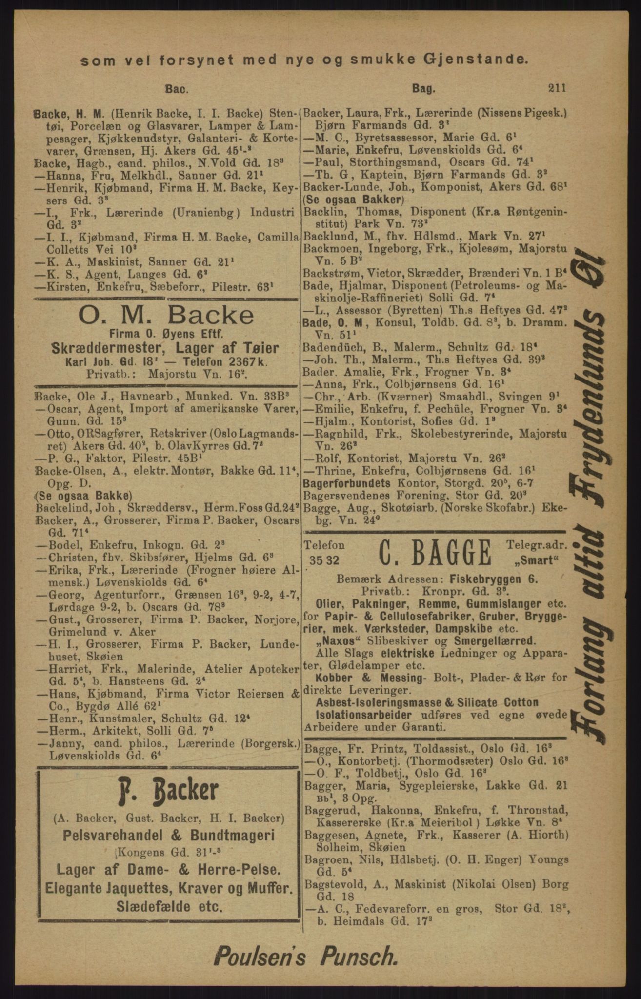 Kristiania/Oslo adressebok, PUBL/-, 1905, p. 211