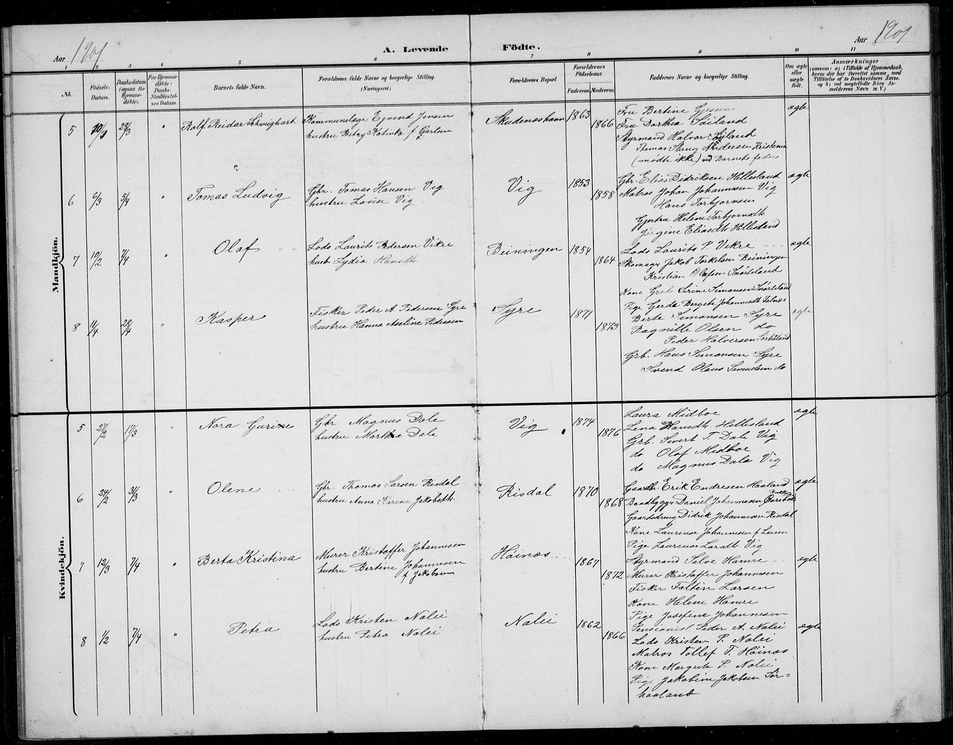 Skudenes sokneprestkontor, AV/SAST-A -101849/H/Ha/Hab/L0008: Parish register (copy) no. B 8, 1900-1937