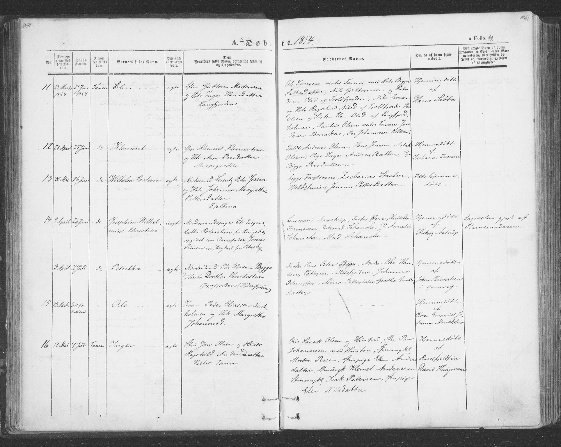 Tana sokneprestkontor, SATØ/S-1334/H/Ha/L0001kirke: Parish register (official) no. 1, 1846-1861, p. 49