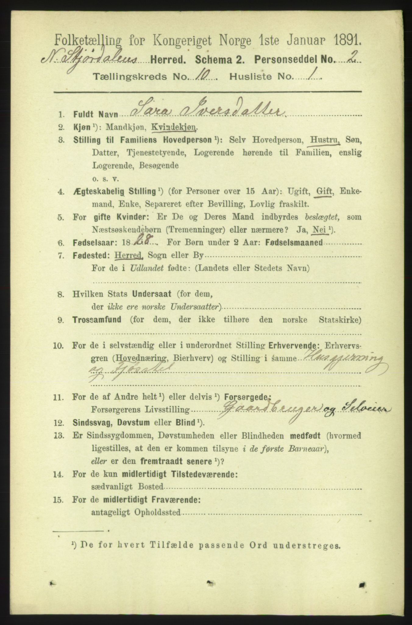 RA, 1891 census for 1714 Nedre Stjørdal, 1891, p. 5514