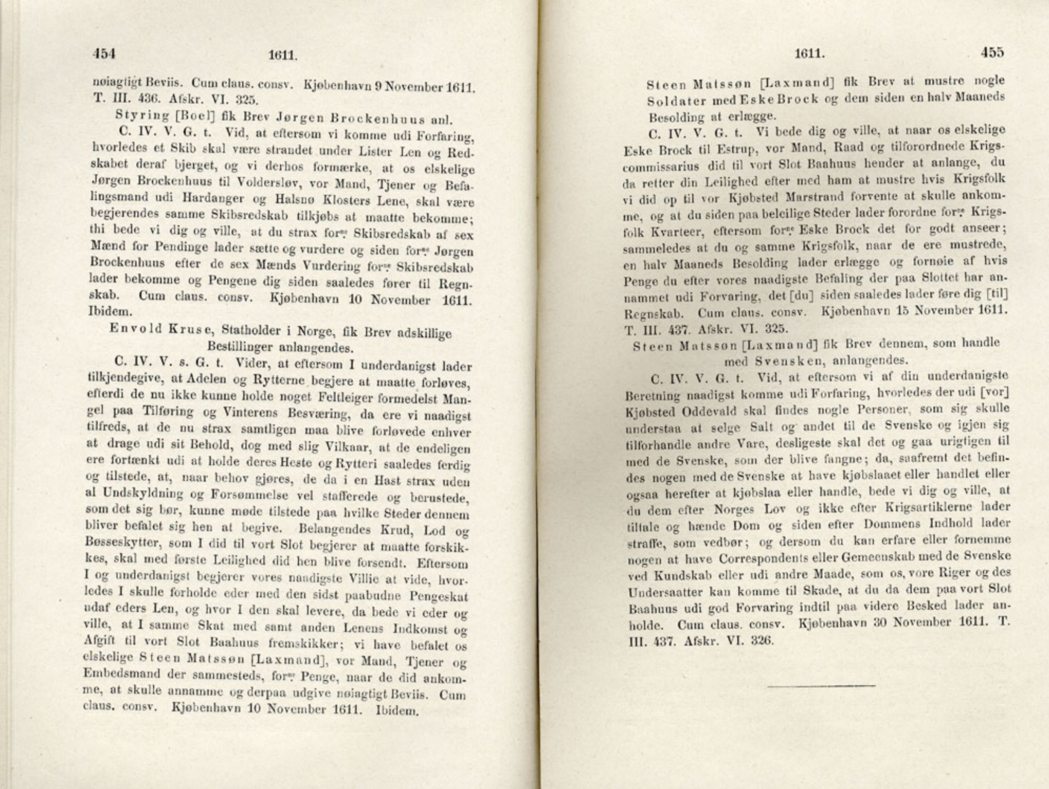 Publikasjoner utgitt av Det Norske Historiske Kildeskriftfond, PUBL/-/-/-: Norske Rigs-Registranter, bind 4, 1603-1618, p. 454-455