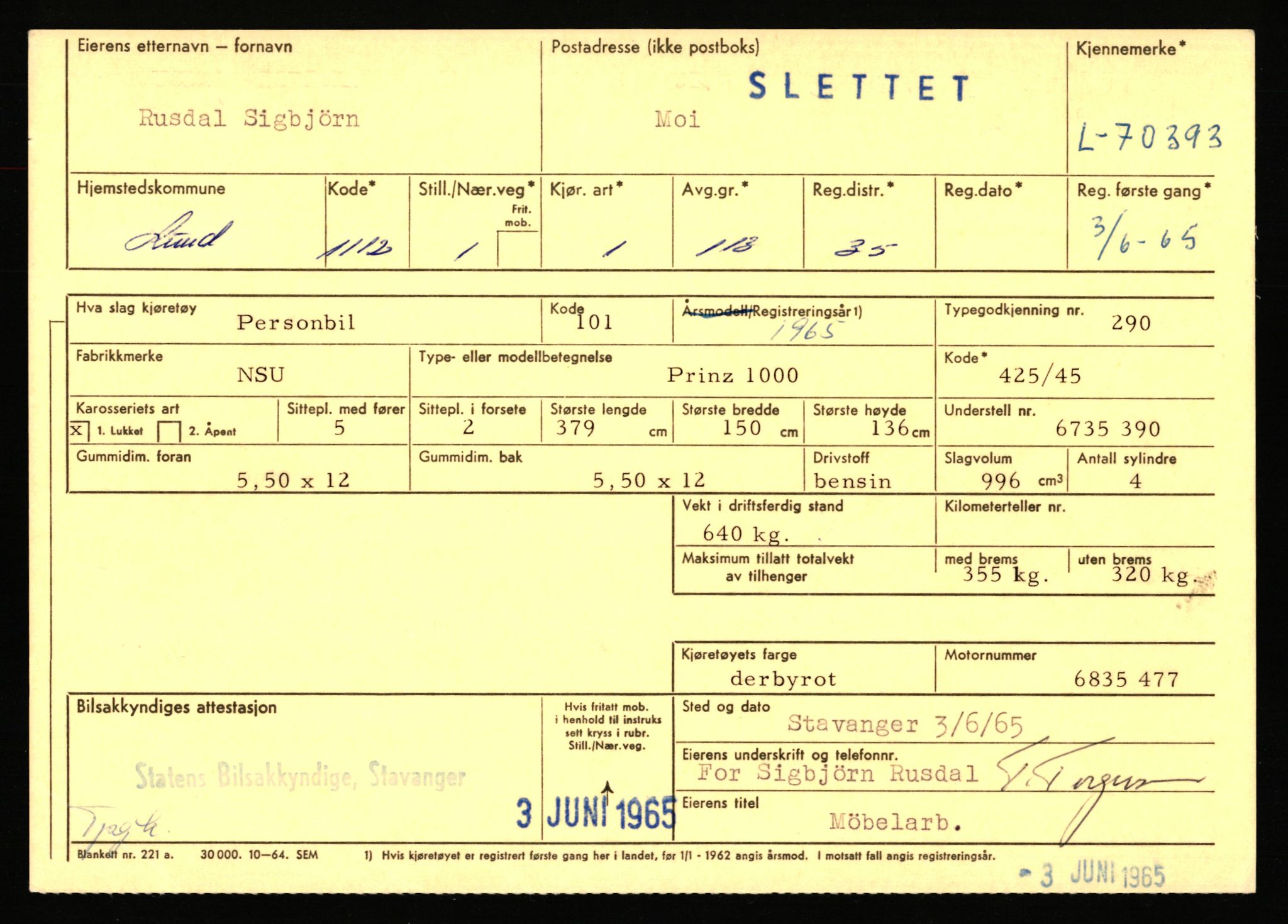 Stavanger trafikkstasjon, AV/SAST-A-101942/0/F/L0066: L-68000 - L-71599, 1930-1971, p. 1427