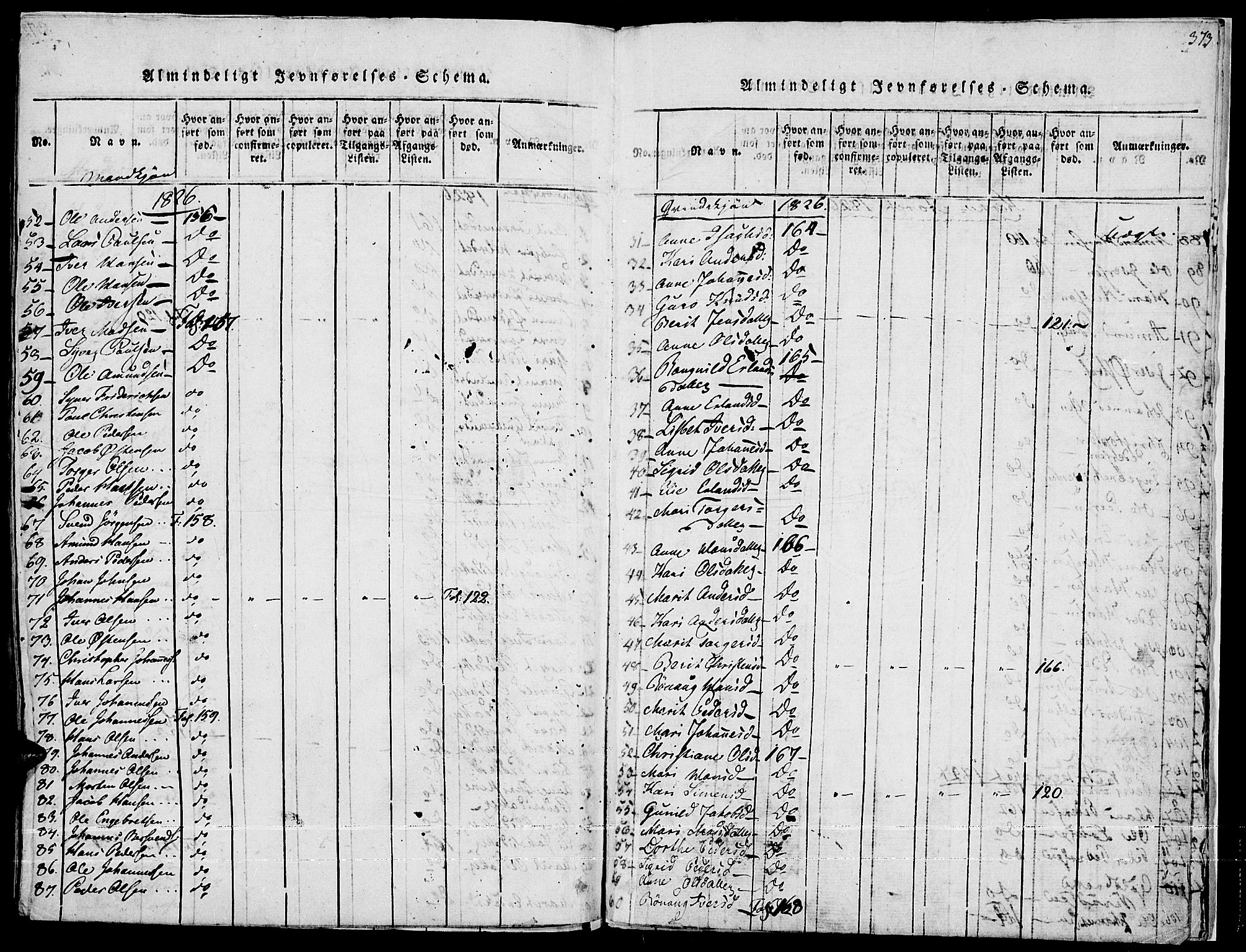 Fron prestekontor, SAH/PREST-078/H/Ha/Haa/L0002: Parish register (official) no. 2, 1816-1827, p. 373