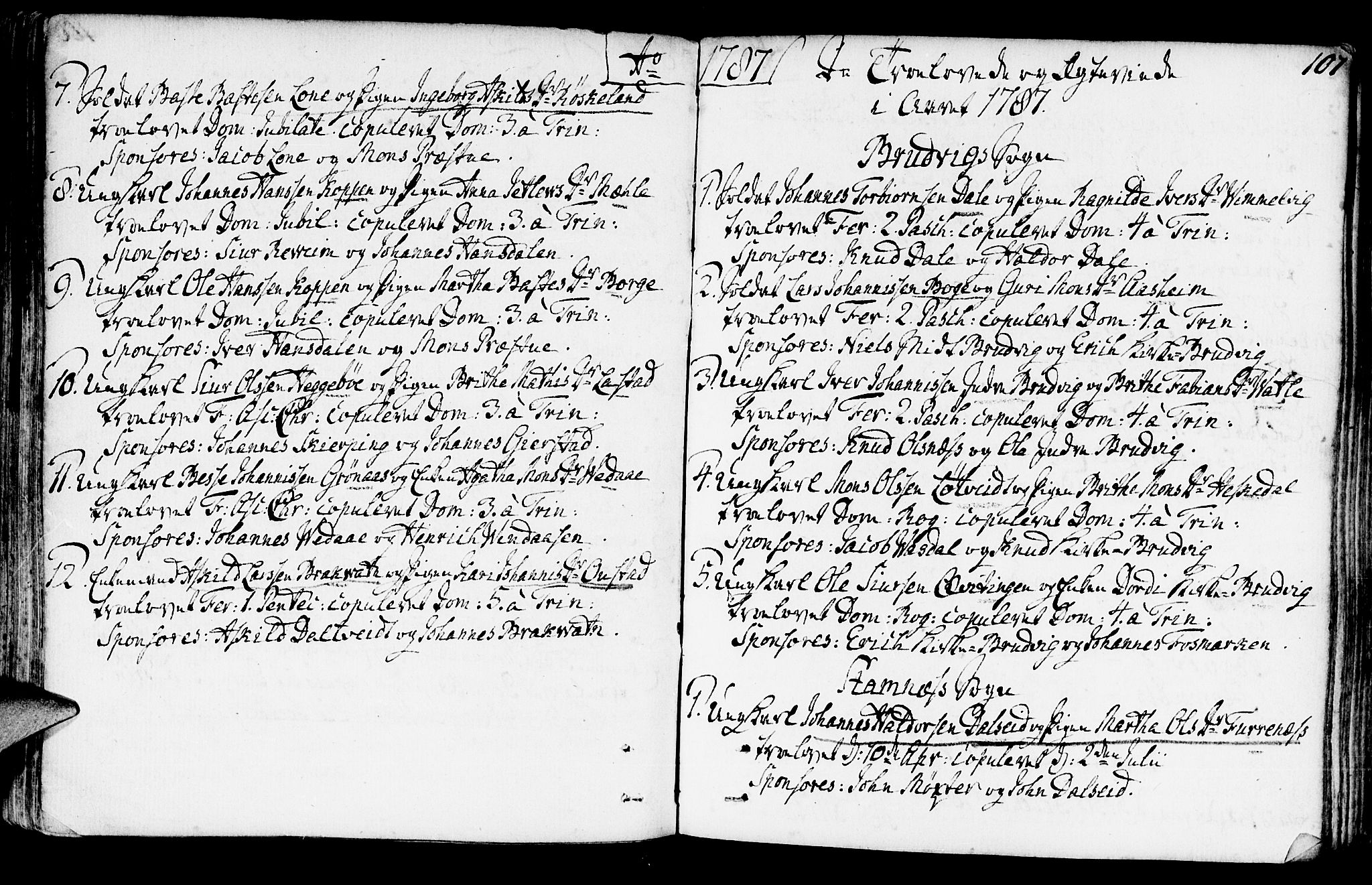 Haus sokneprestembete, SAB/A-75601/H/Haa: Parish register (official) no. A 10, 1782-1796, p. 107
