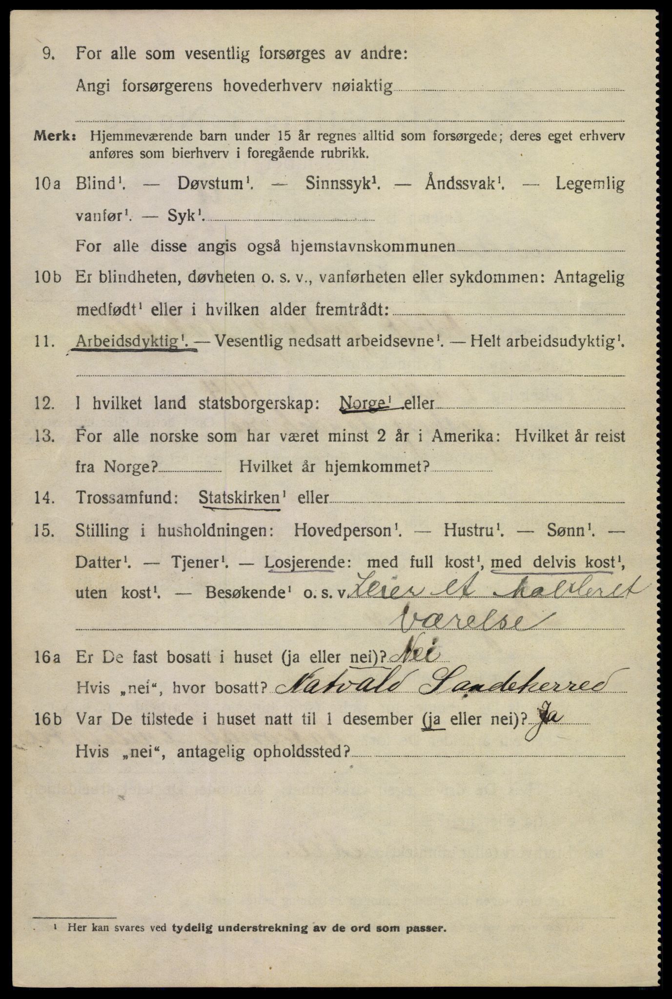 SAKO, 1920 census for Sandefjord, 1920, p. 5601