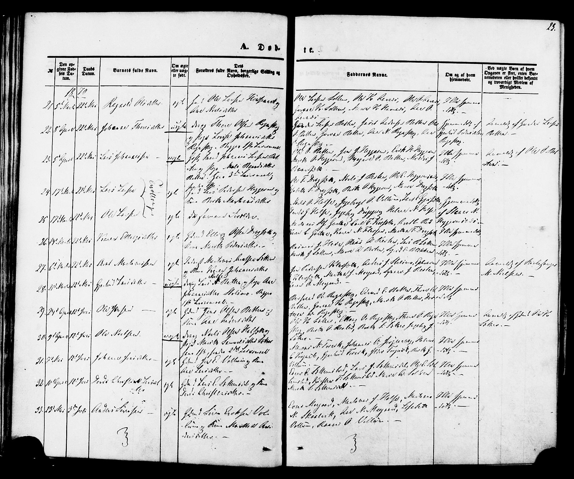 Ministerialprotokoller, klokkerbøker og fødselsregistre - Møre og Romsdal, AV/SAT-A-1454/576/L0884: Parish register (official) no. 576A02, 1865-1879, p. 23