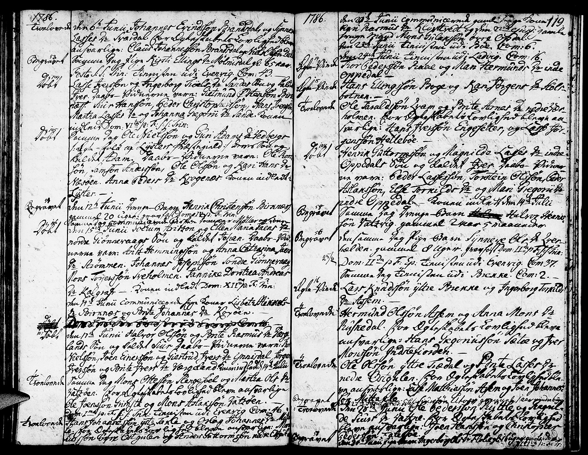 Gulen sokneprestembete, SAB/A-80201/H/Haa/Haaa/L0013: Parish register (official) no. A 13, 1776-1787, p. 119