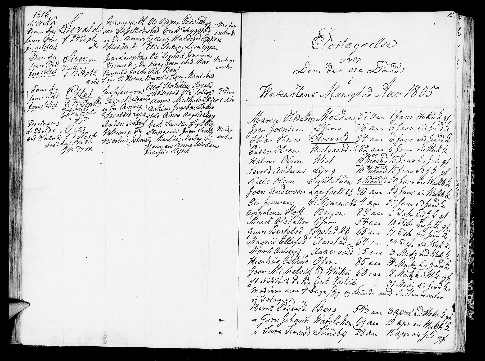 Ministerialprotokoller, klokkerbøker og fødselsregistre - Nord-Trøndelag, SAT/A-1458/723/L0233: Parish register (official) no. 723A04, 1805-1816, p. 112