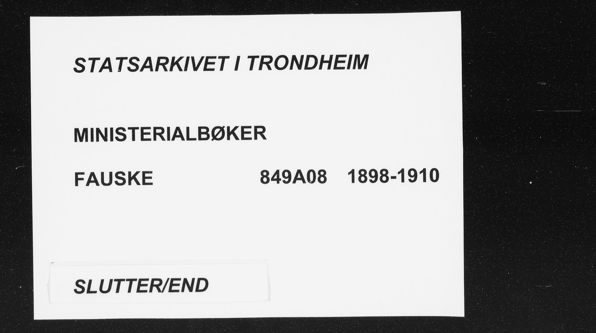 Ministerialprotokoller, klokkerbøker og fødselsregistre - Nordland, SAT/A-1459/849/L0696: Parish register (official) no. 849A08, 1898-1910