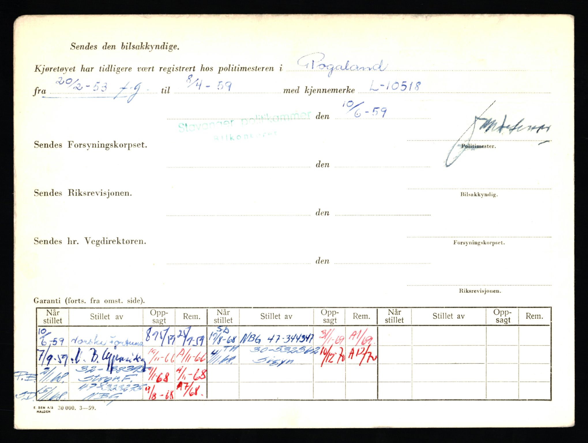 Stavanger trafikkstasjon, AV/SAST-A-101942/0/F/L0014: L-5080 - L-5499, 1930-1971, p. 842