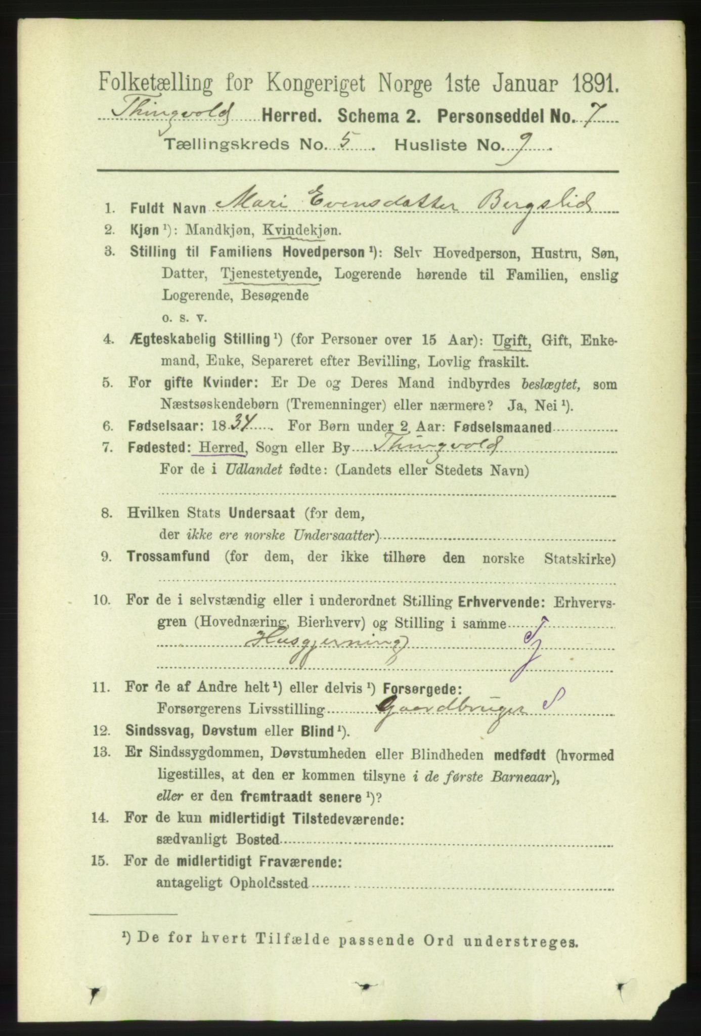 RA, 1891 census for 1560 Tingvoll, 1891, p. 2108