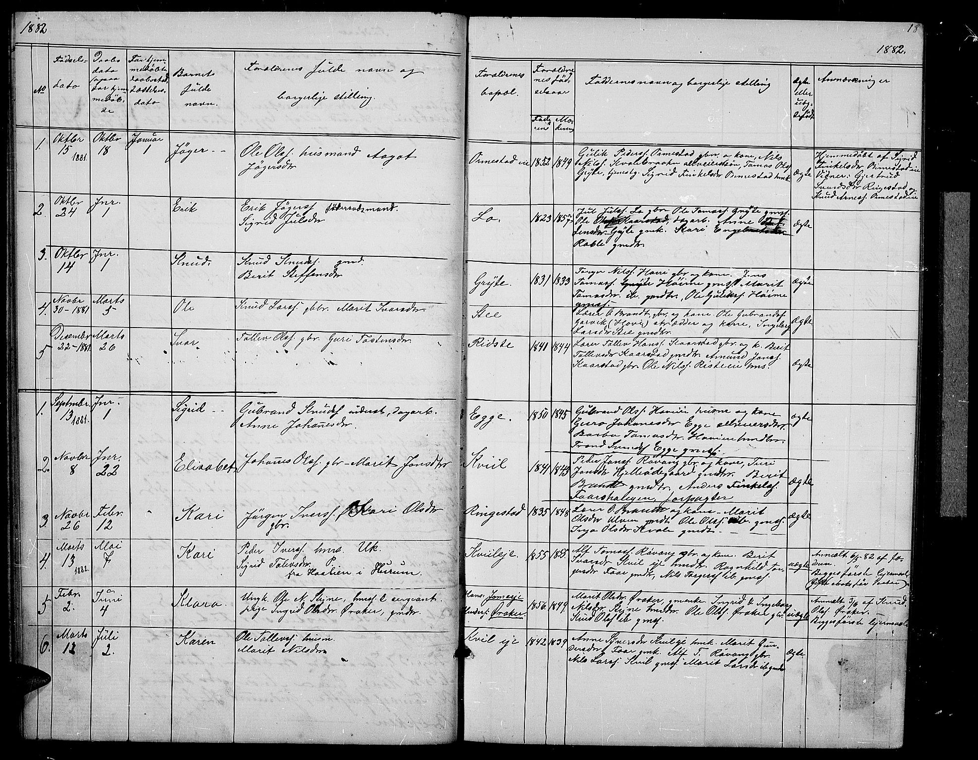 Vestre Slidre prestekontor, SAH/PREST-136/H/Ha/Hab/L0002: Parish register (copy) no. 2, 1869-1882, p. 18