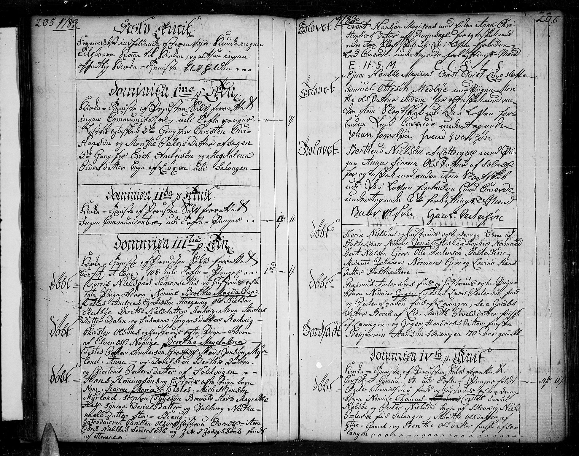 Ibestad sokneprestembete, SATØ/S-0077/H/Ha/Haa/L0003kirke: Parish register (official) no. 3, 1776-1801, p. 205-206