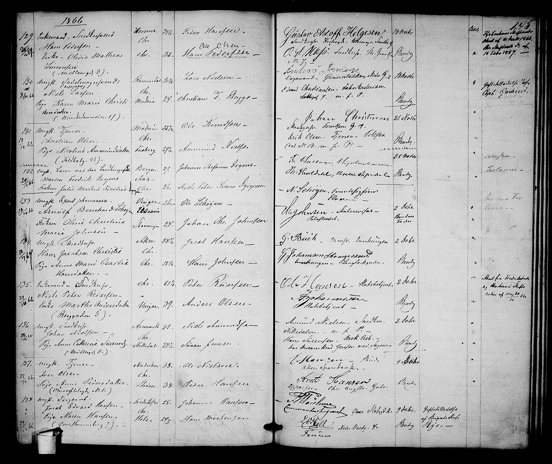 Trefoldighet prestekontor Kirkebøker, SAO/A-10882/H/Ha/L0001: Banns register no. 1, 1858-1870, p. 145