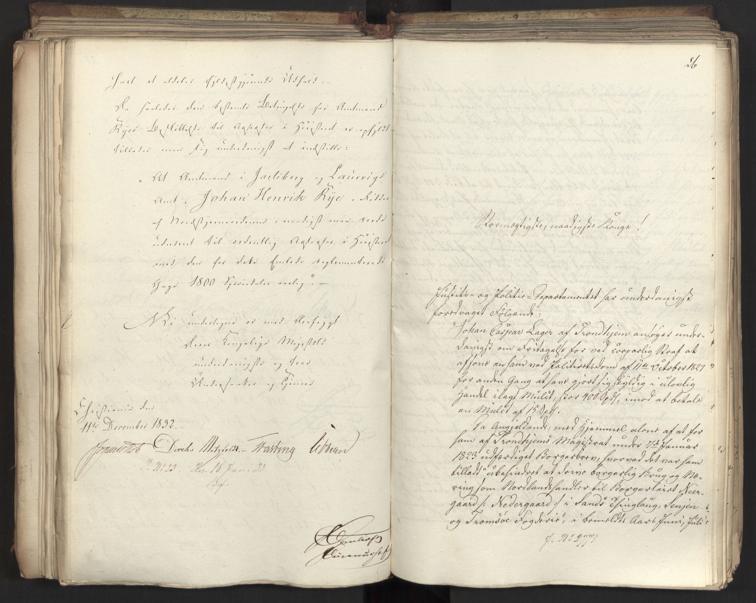 Statsrådsavdelingen i Stockholm, AV/RA-S-1003/D/Da/L0081: Regjeringsinnstillinger nr. 2700-2857, 1832, p. 280