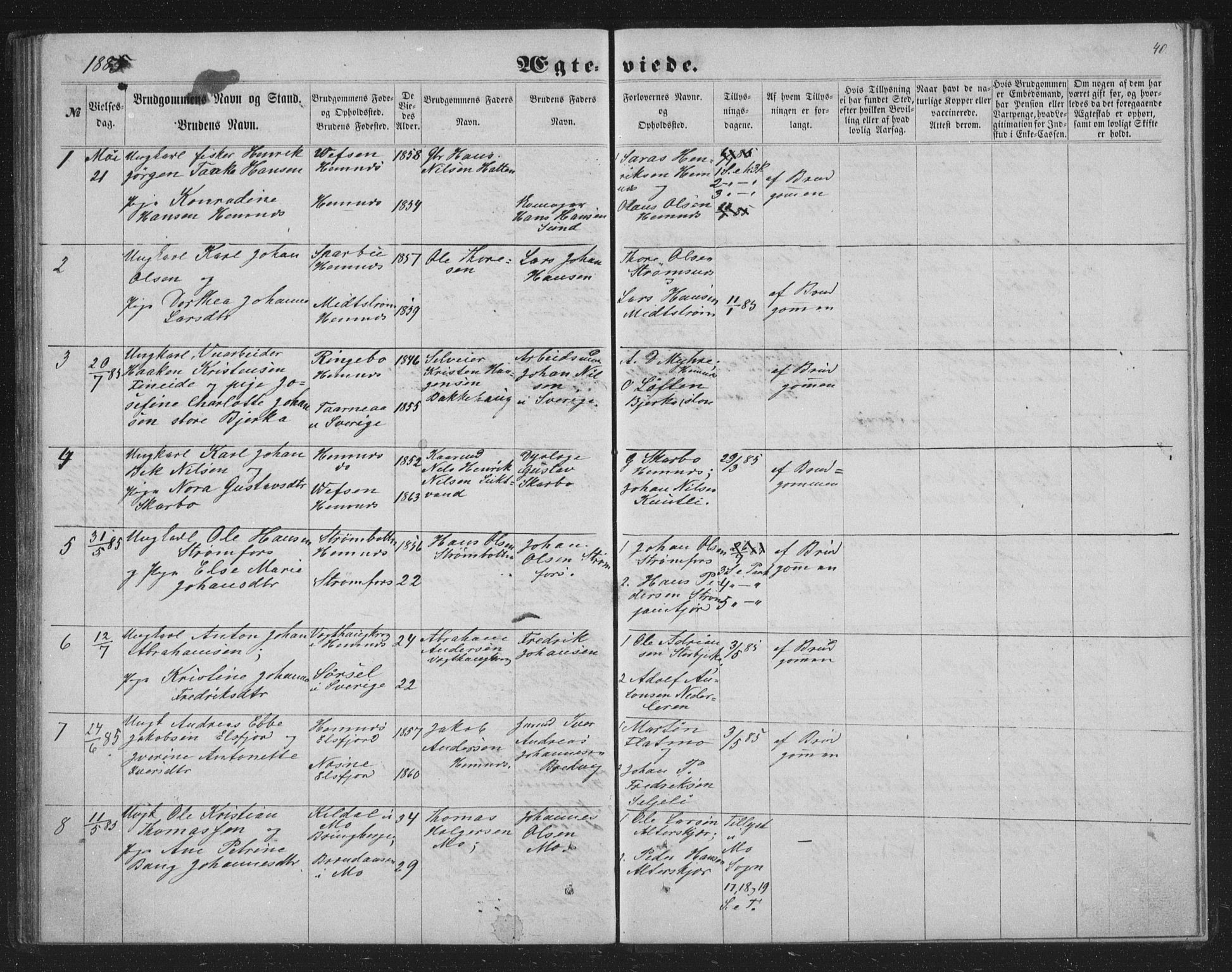 Ministerialprotokoller, klokkerbøker og fødselsregistre - Nordland, AV/SAT-A-1459/825/L0367: Parish register (copy) no. 825C04, 1863-1887, p. 40